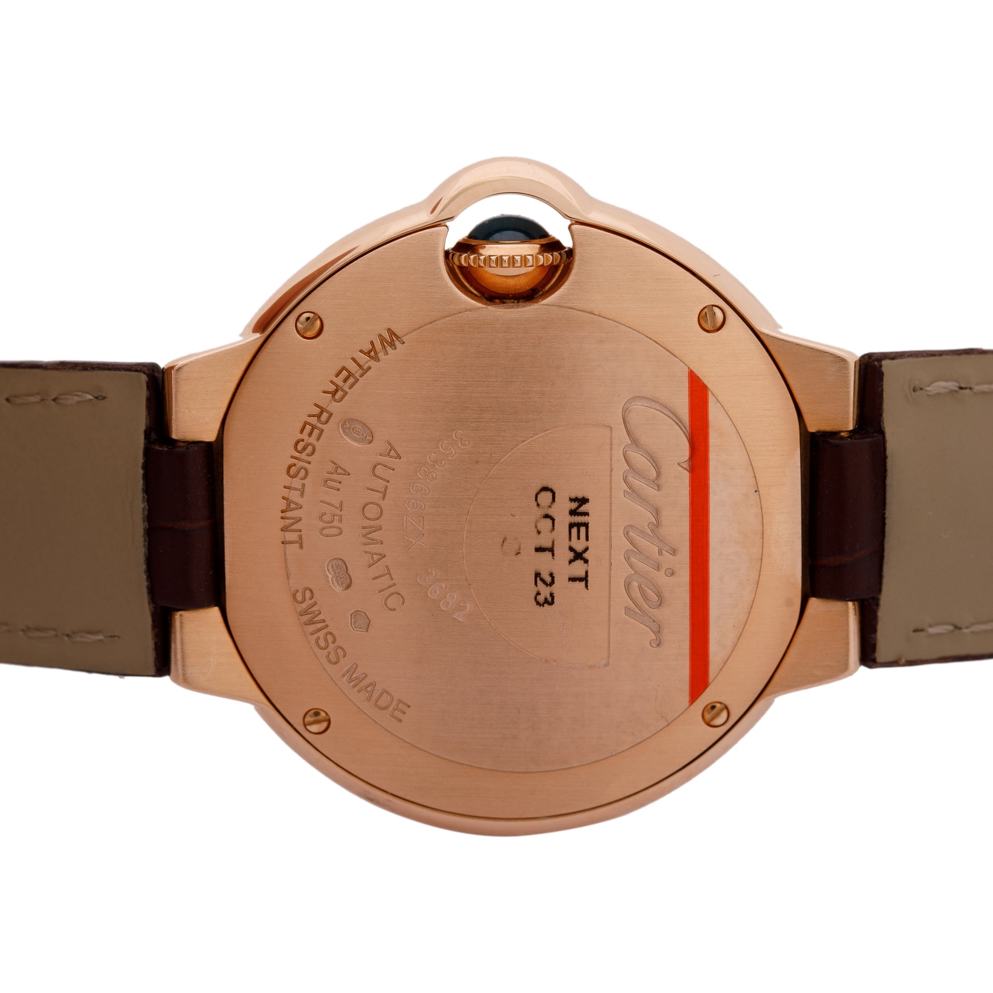 Cartier 18k Rose Gold Ballon Bleu de Cartier 33 MM Watch w/ Box & Papers