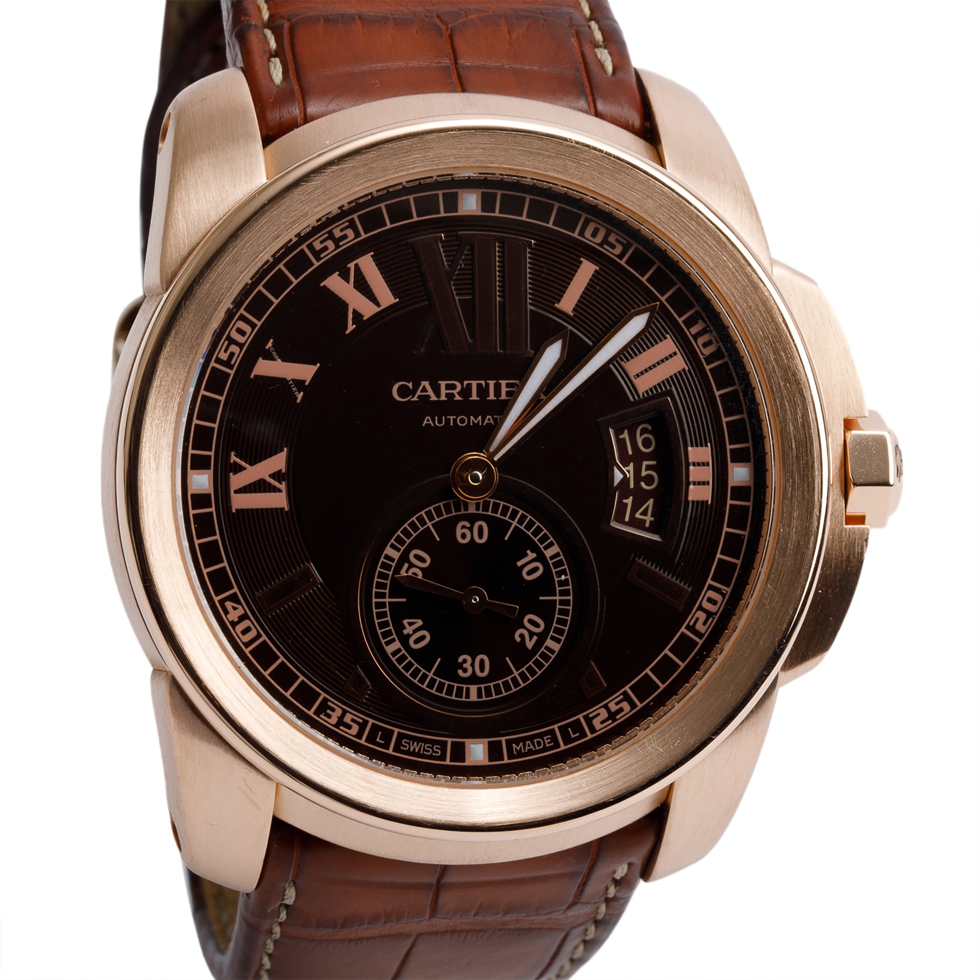 Cartier 18k Rose Gold Calibre de Cartier 42 MM Automatic Watch