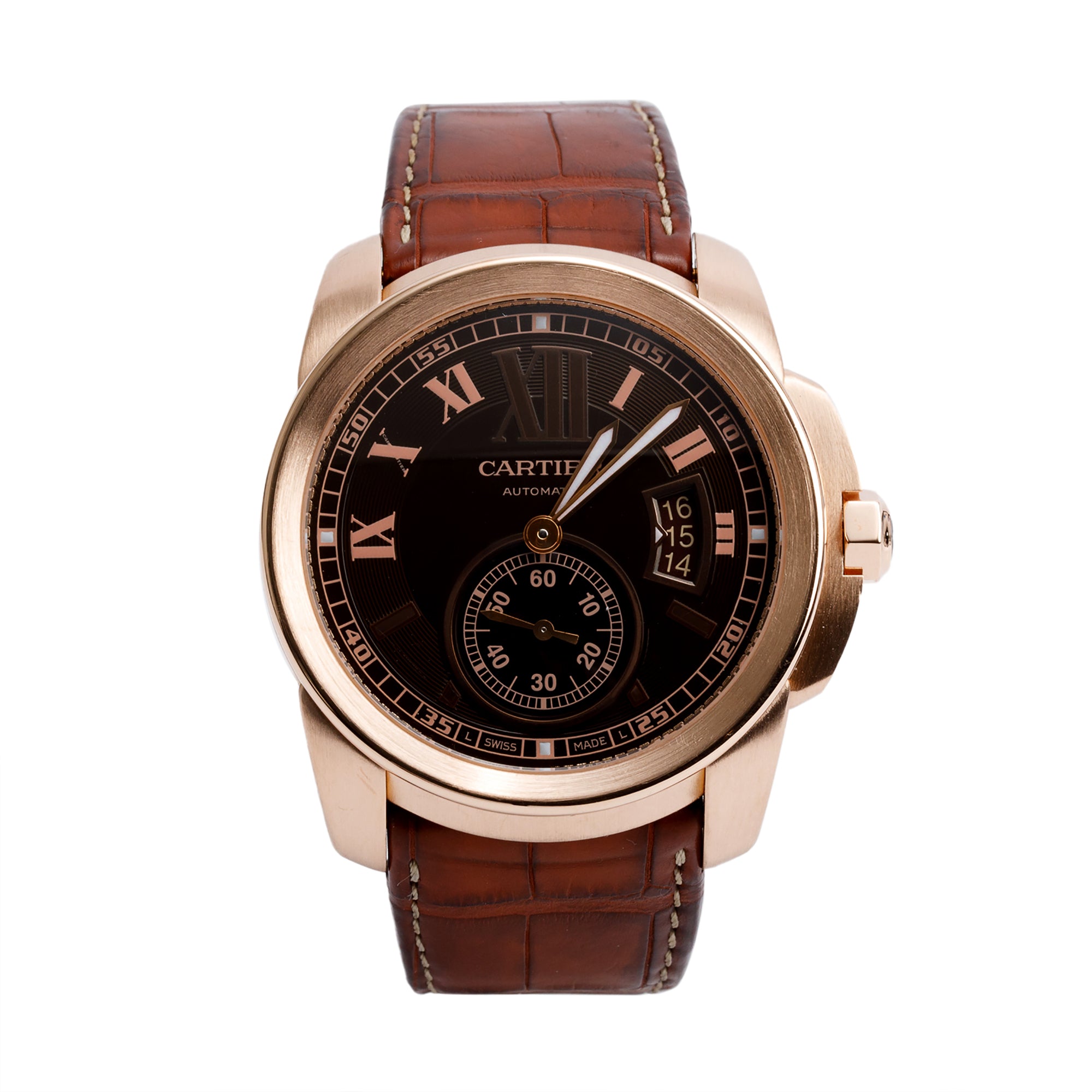 Cartier 18k Rose Gold Calibre de Cartier 42 MM Automatic Watch