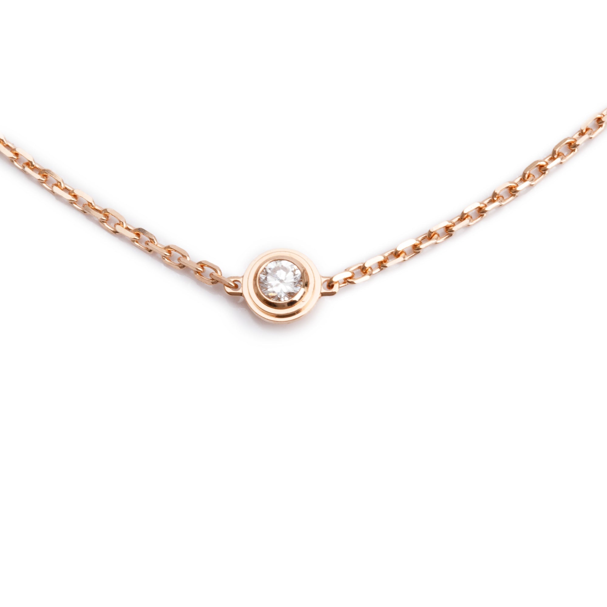 Cartier 18k Rose Gold Diamond D'Amour Bracelet, XS Model w/ Box, Receipt & Certificate