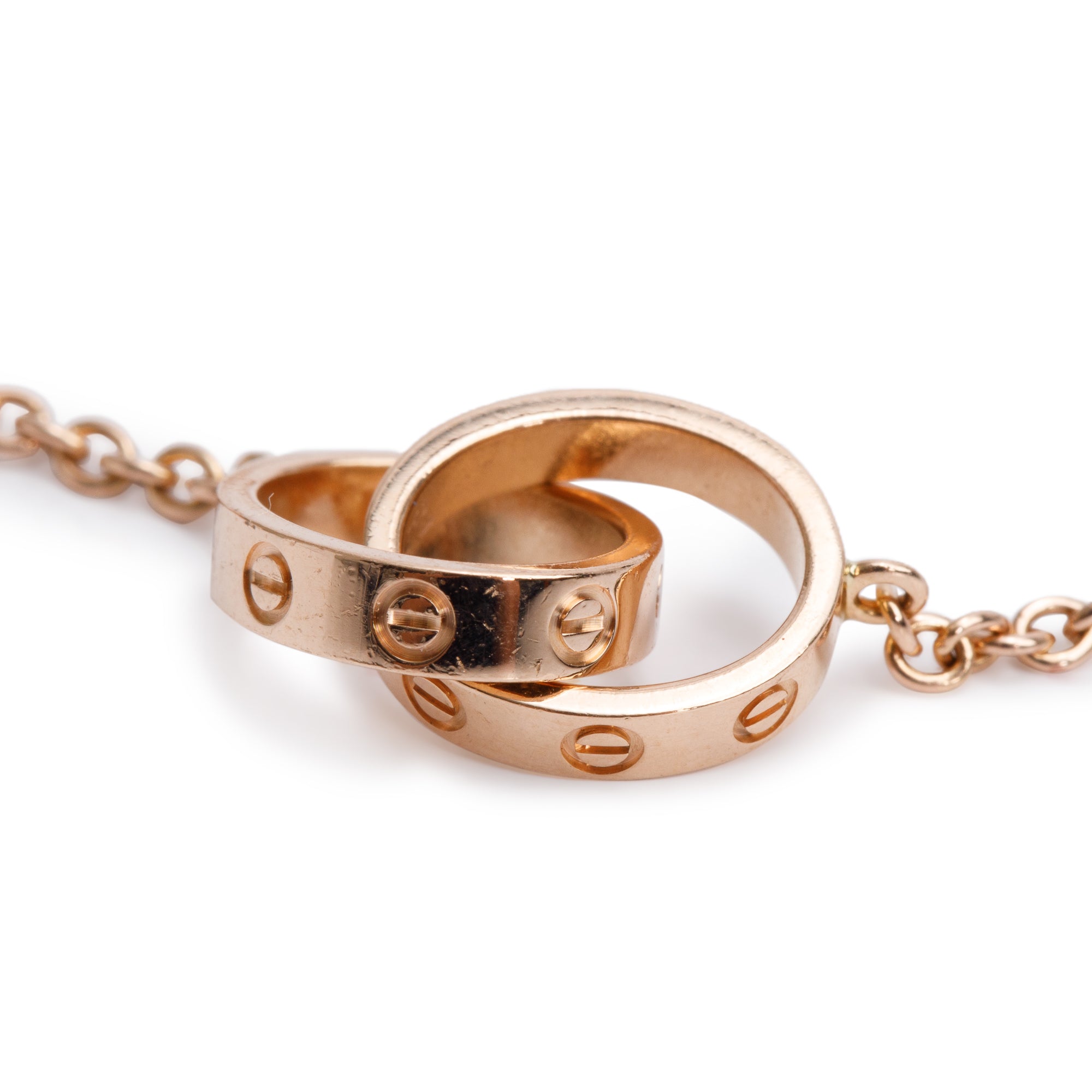 Cartier 18k Rose Gold Interlocking Love Bracelet
