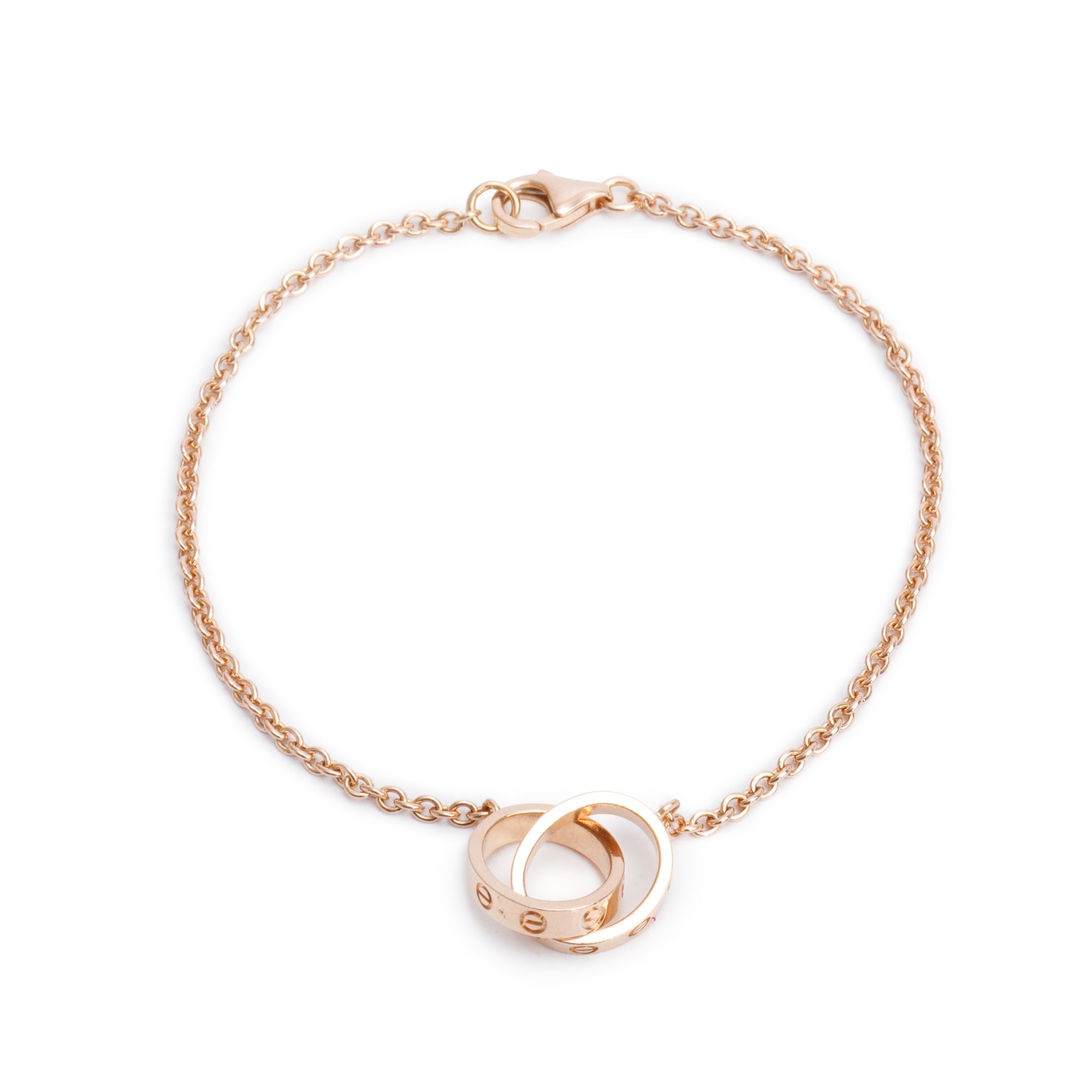 Cartier 18k Rose Gold Interlocking Love Bracelet