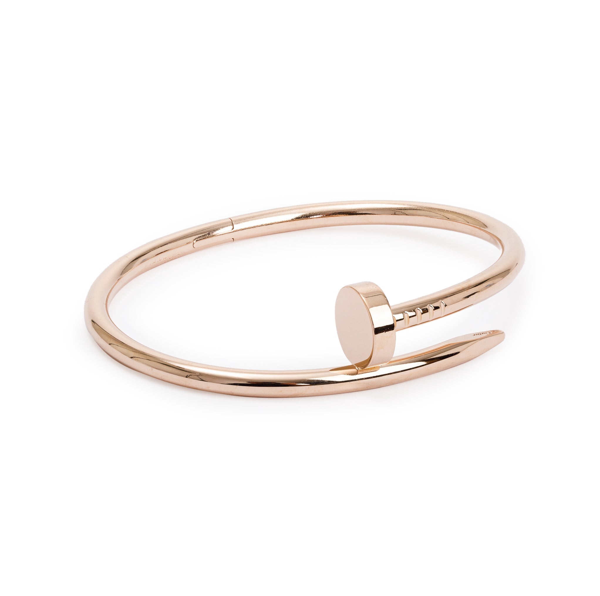Cartier 18k Rose Gold Juste Un Clou Bracelet, Size 16