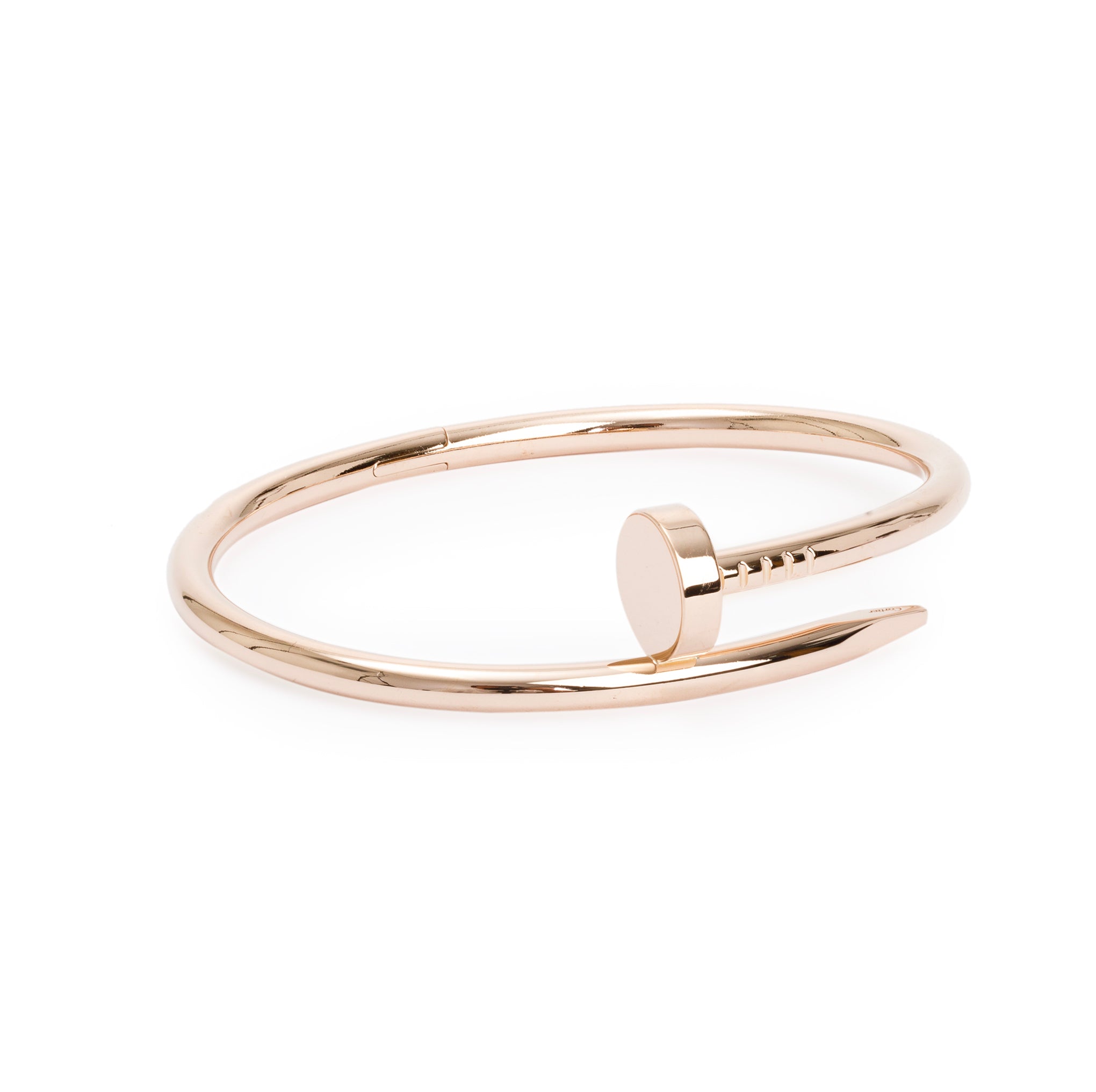 Cartier 18k Rose Gold Juste Un Clou Bracelet, Size 16