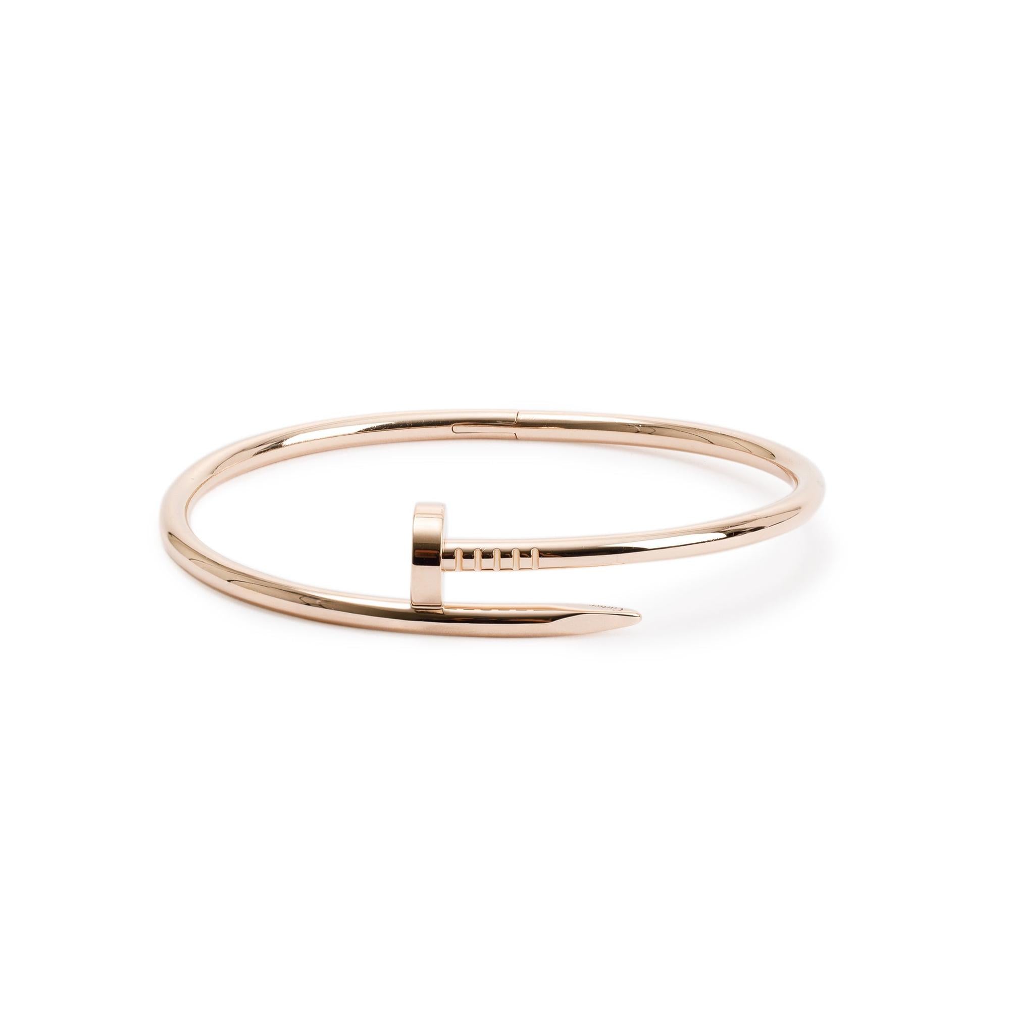 Cartier 18k Rose Gold Juste Un Clou Bracelet w/ Box