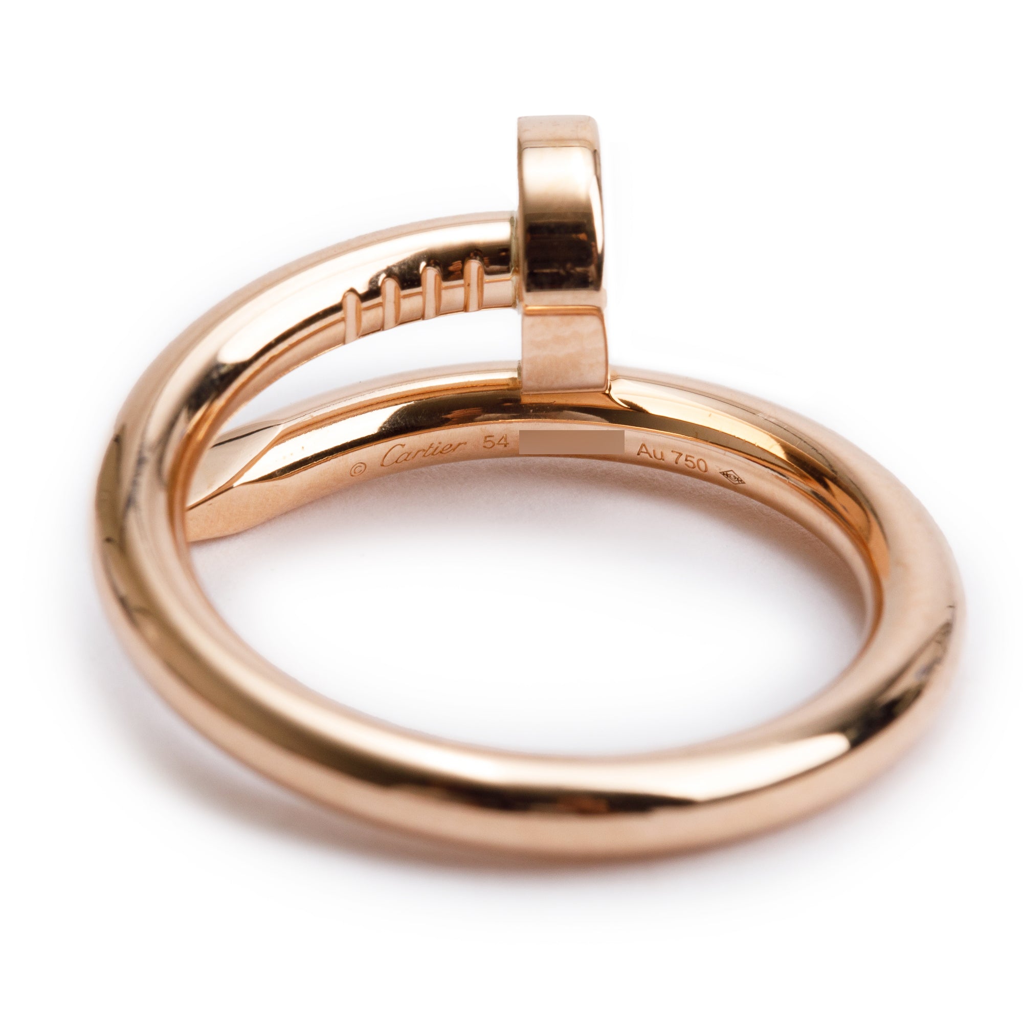 Cartier 18k Rose Gold Juste Un Clou Ring, Size 54 6.25 w/ Box