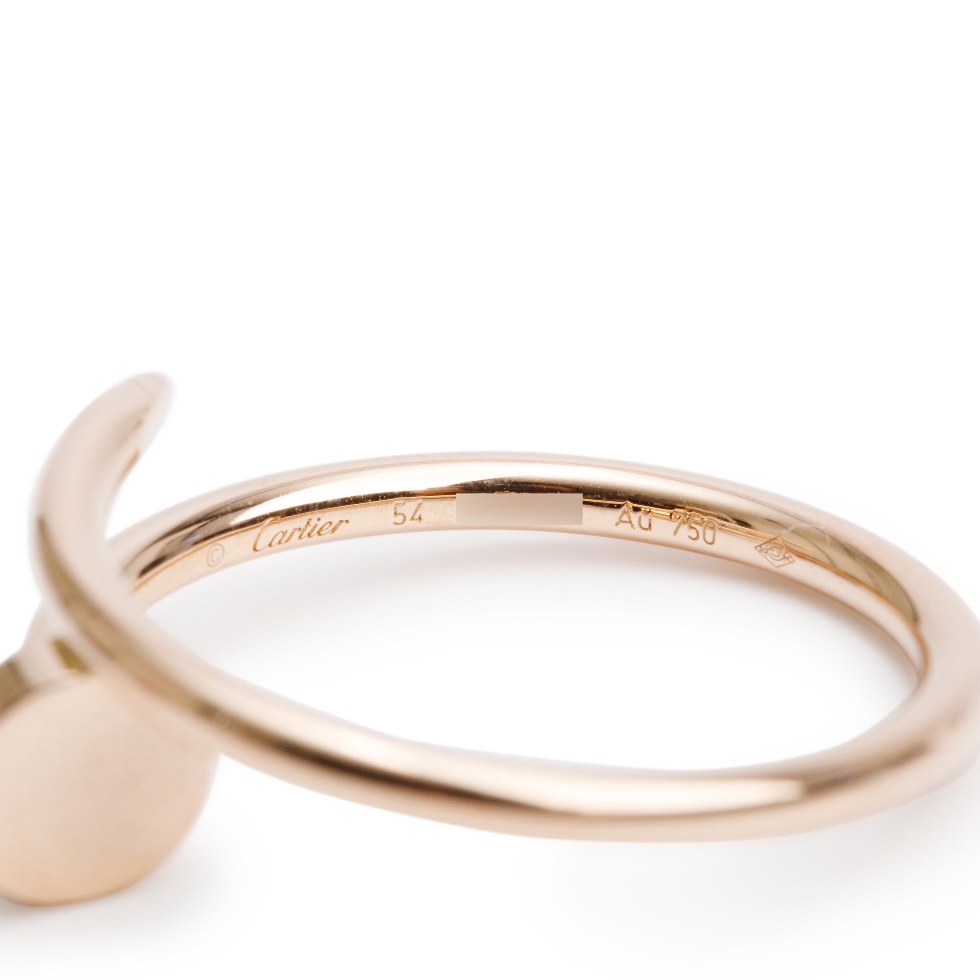 Cartier 18k Rose Gold Juste Un Clou Ring, Small Model, Size 54 6.75 w/ Box & Certificate