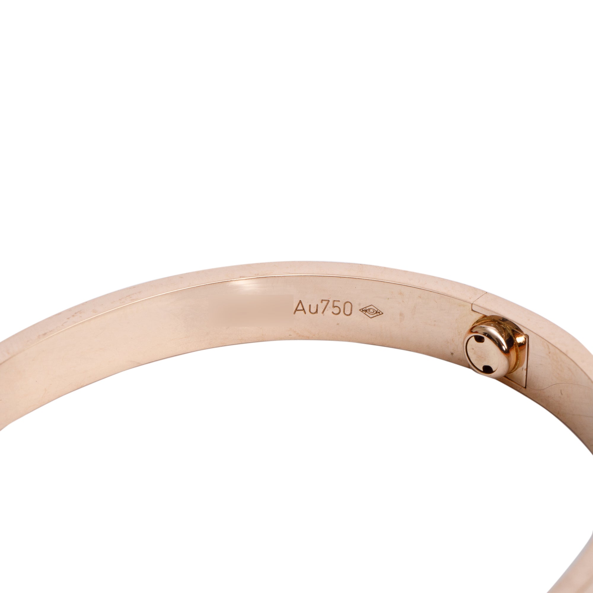 Cartier 18k Rose Gold Love Bracelet, Size 17 w/ Box, Receipt & Certificate