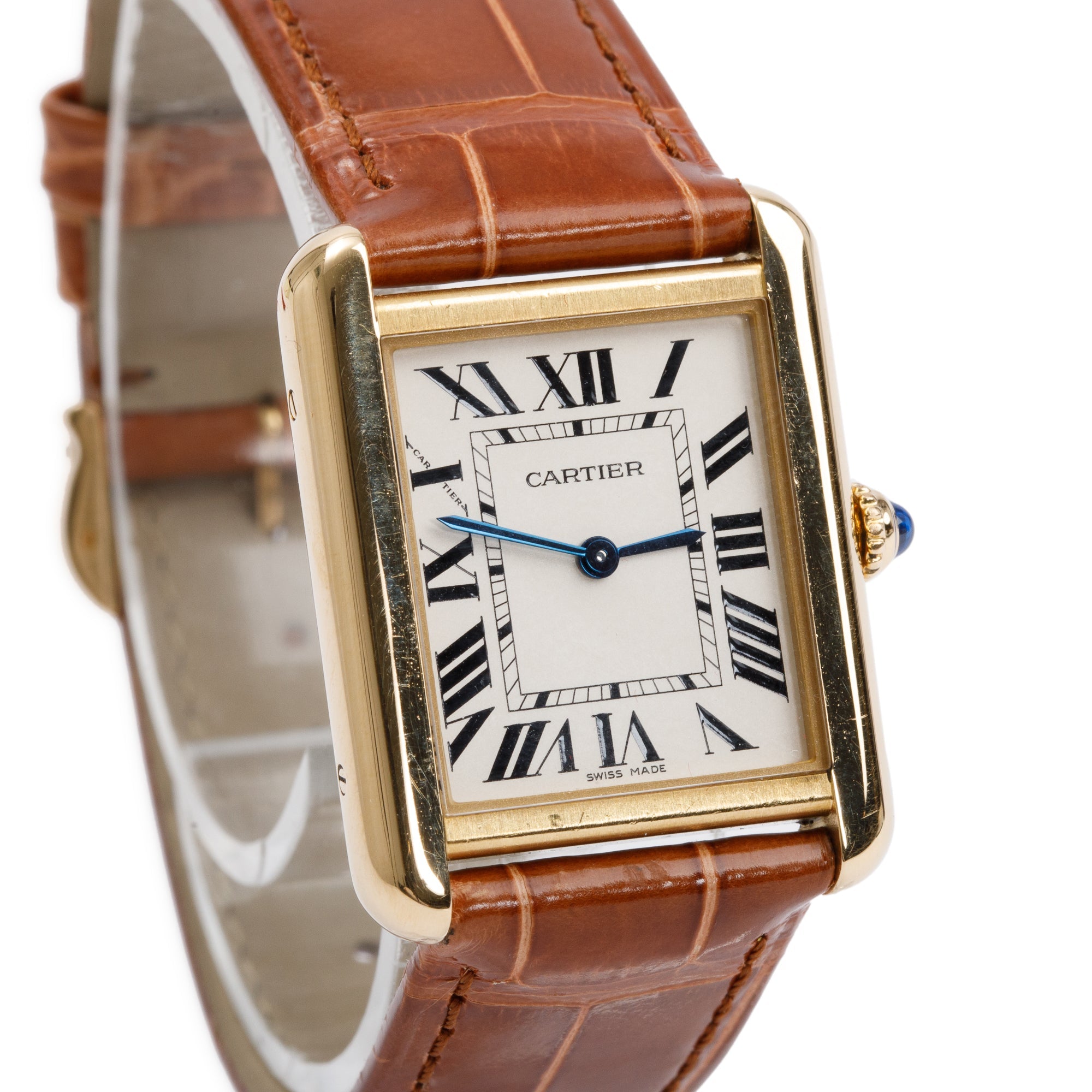 Cartier 18k Rose Gold & Stainless Steel Tank Solo 24 MM Watch
