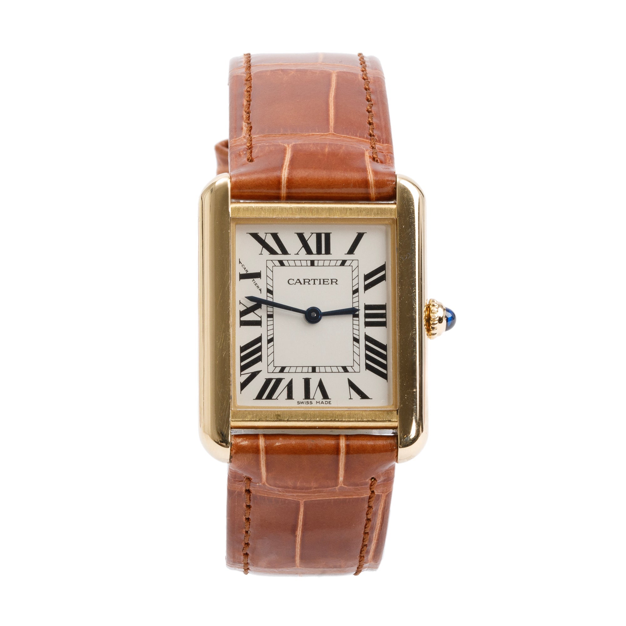 Cartier 18k Rose Gold & Stainless Steel Tank Solo 24 MM Watch