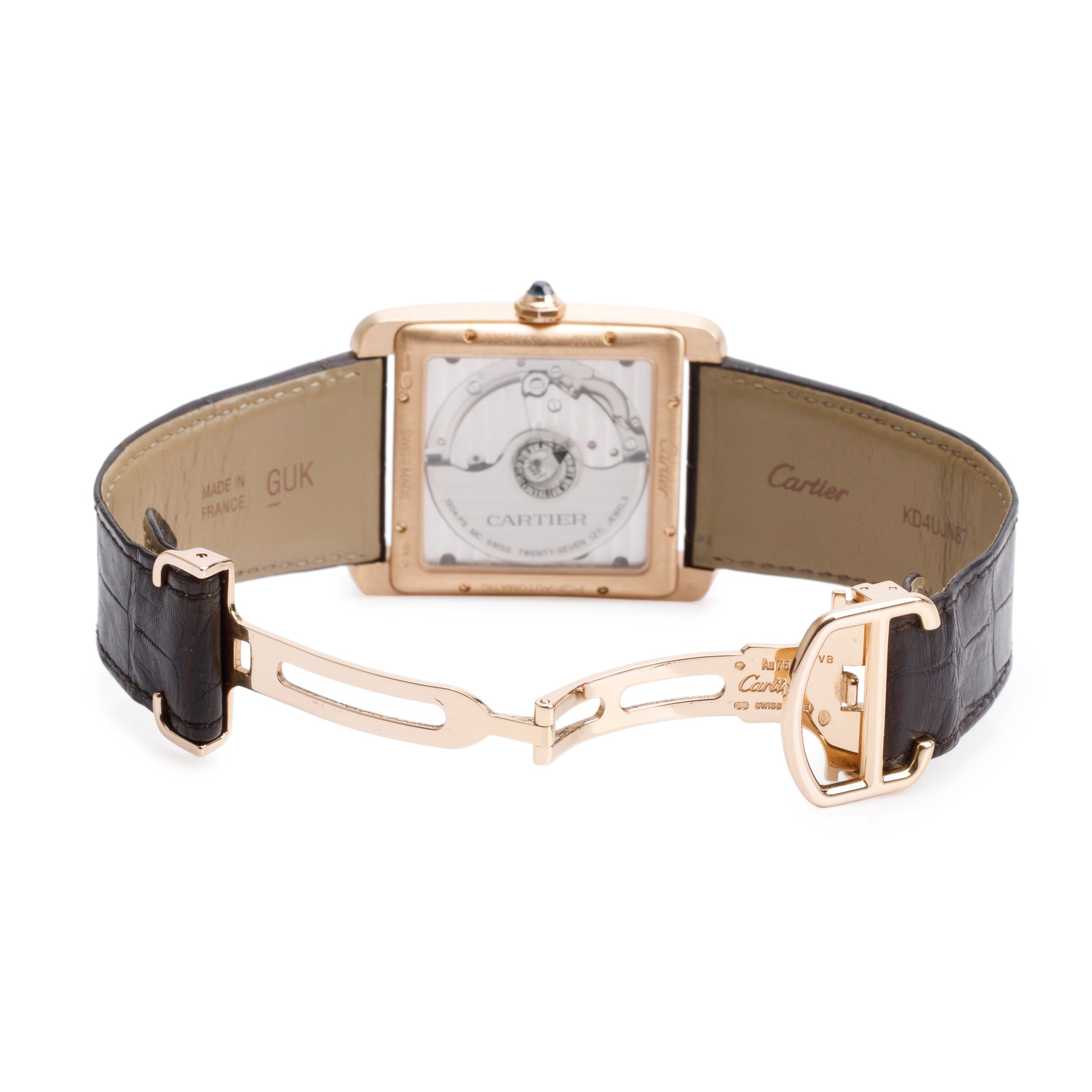 Cartier 18k Rose Gold Tank MC Automatic Watch 3590