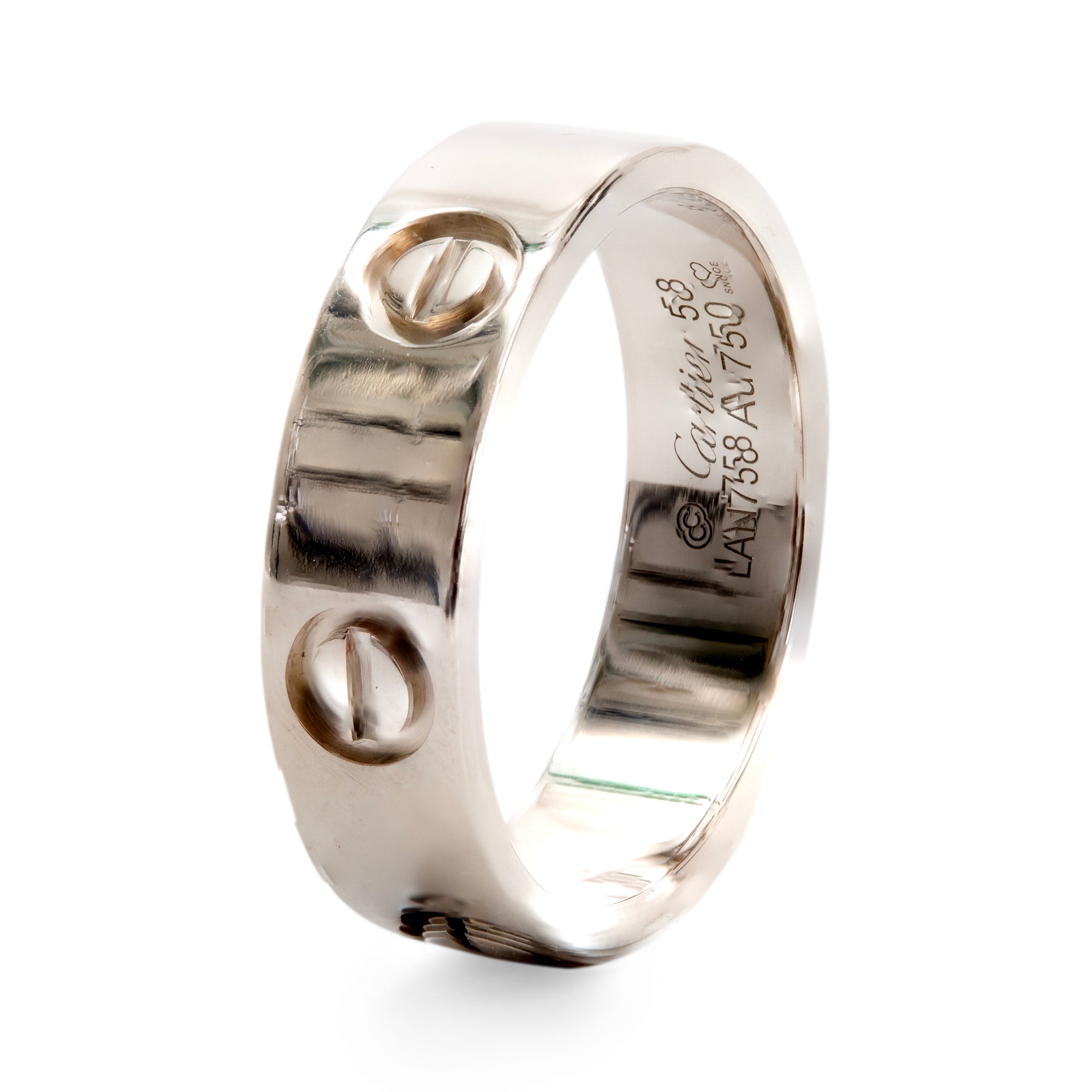 Cartier 18k White Gold 5.5 mm Love Ring