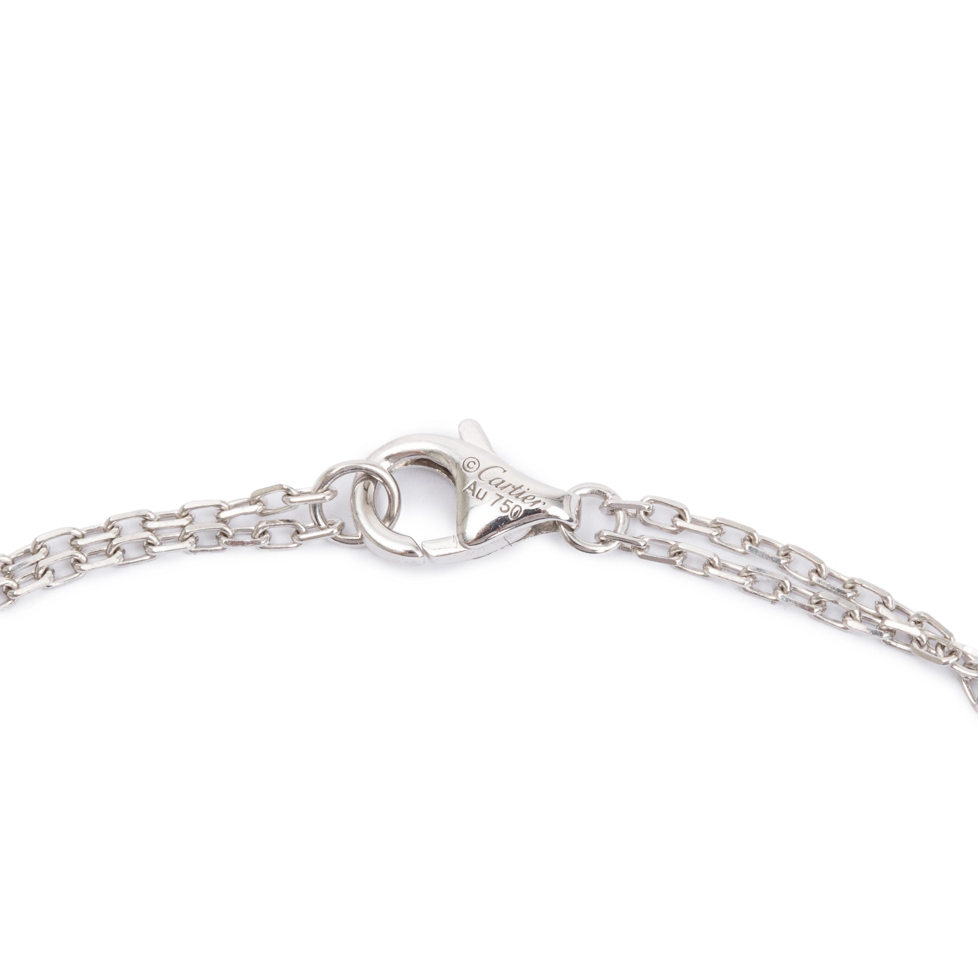 Cartier 18k White Gold Diamond Circle Love Bracelet w/ Box