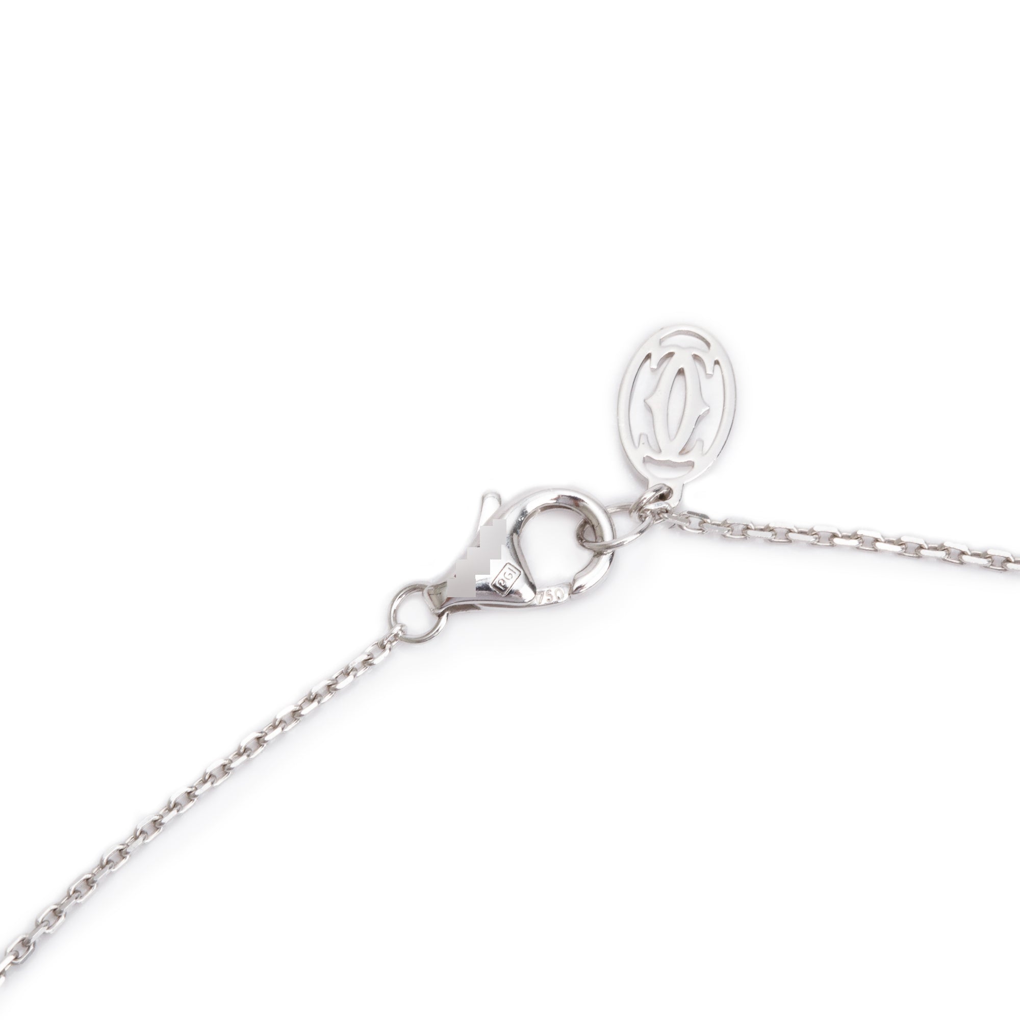 Cartier 18k White Gold Diamond D'Amour Pendant Necklace, XS Model w/ Box & Certificate
