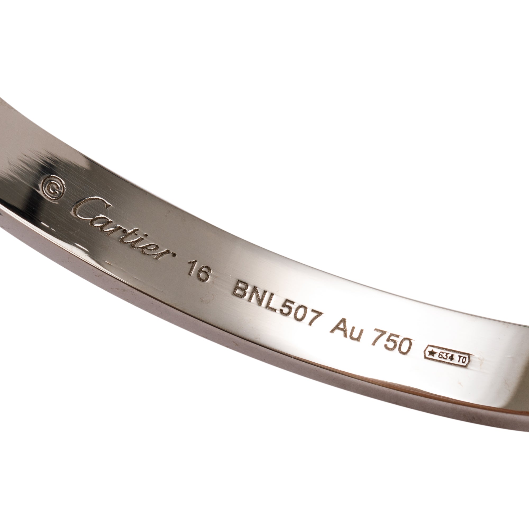 Cartier 18k White Gold Love Bracelet