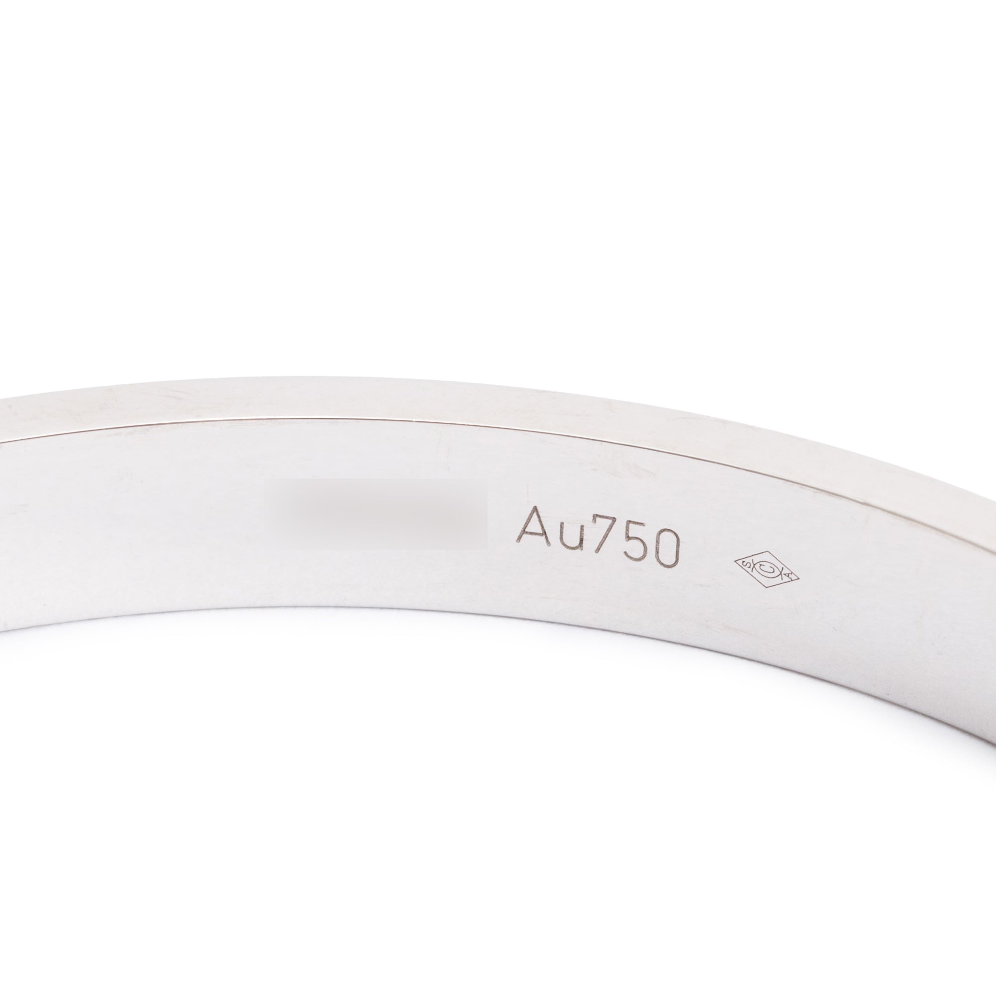 Cartier 18k White Gold Love Bracelet, Size 21 w/ Box