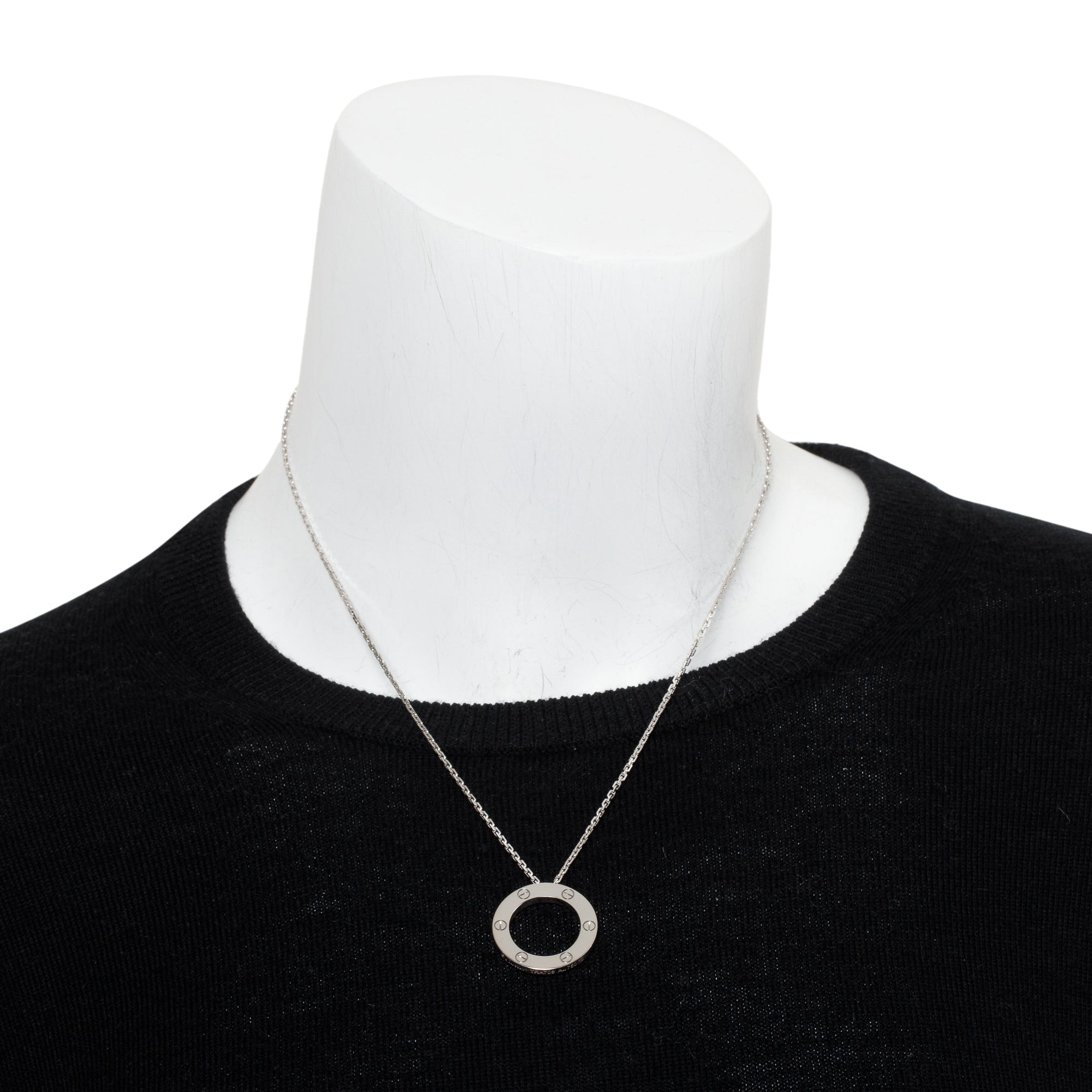 Cartier 18k White Gold Love Pendant Necklace