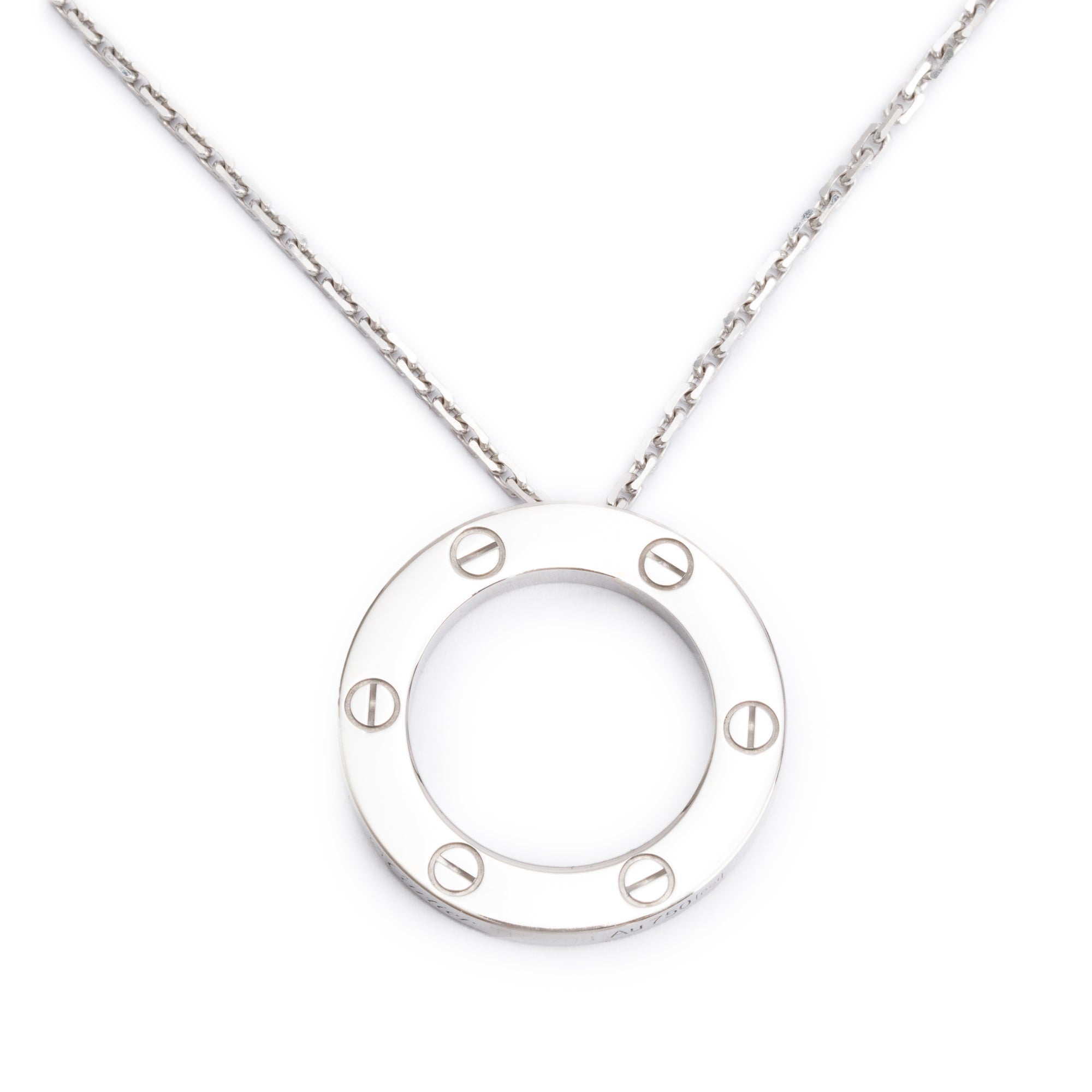 Cartier 18k White Gold Love Pendant Necklace
