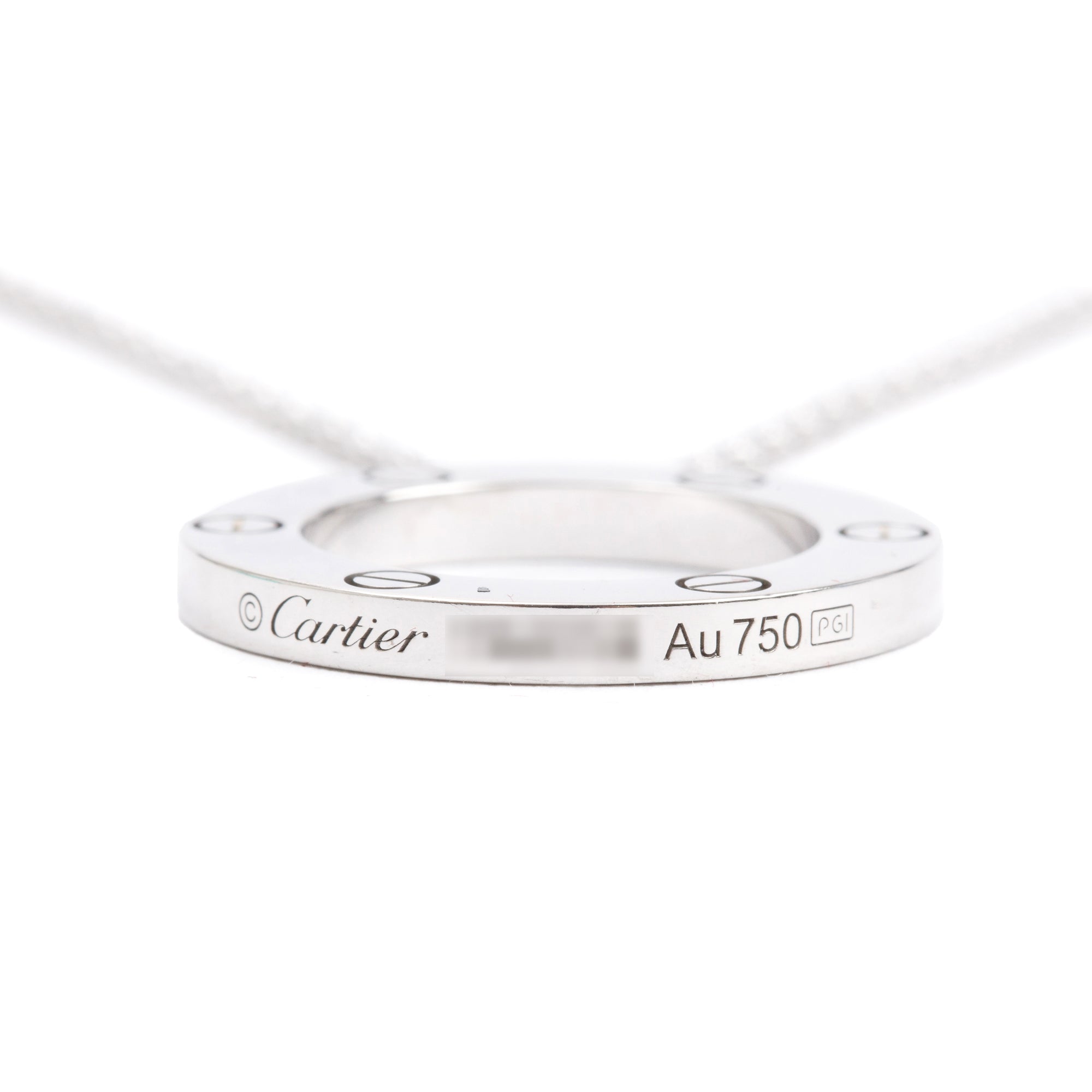 Cartier 18k White Gold Love Pendant Necklace