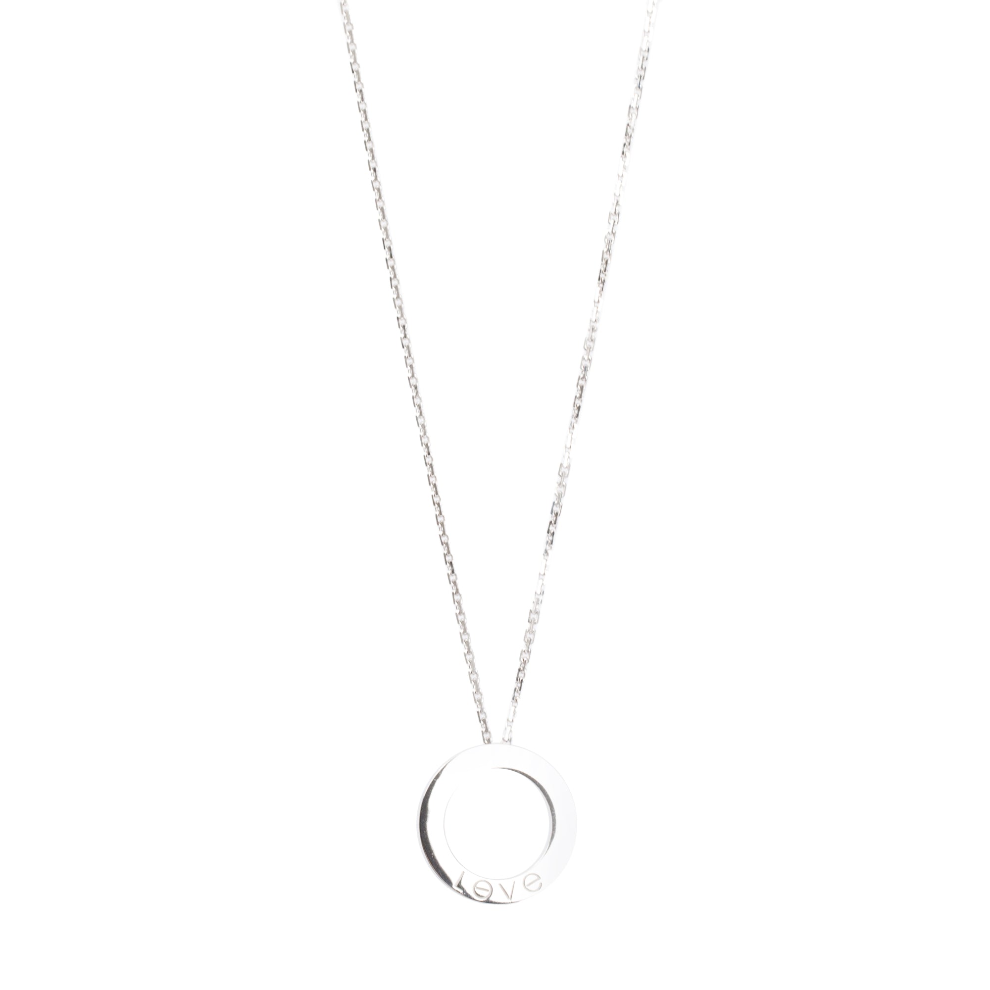 Cartier 18k White Gold Love Pendant Necklace