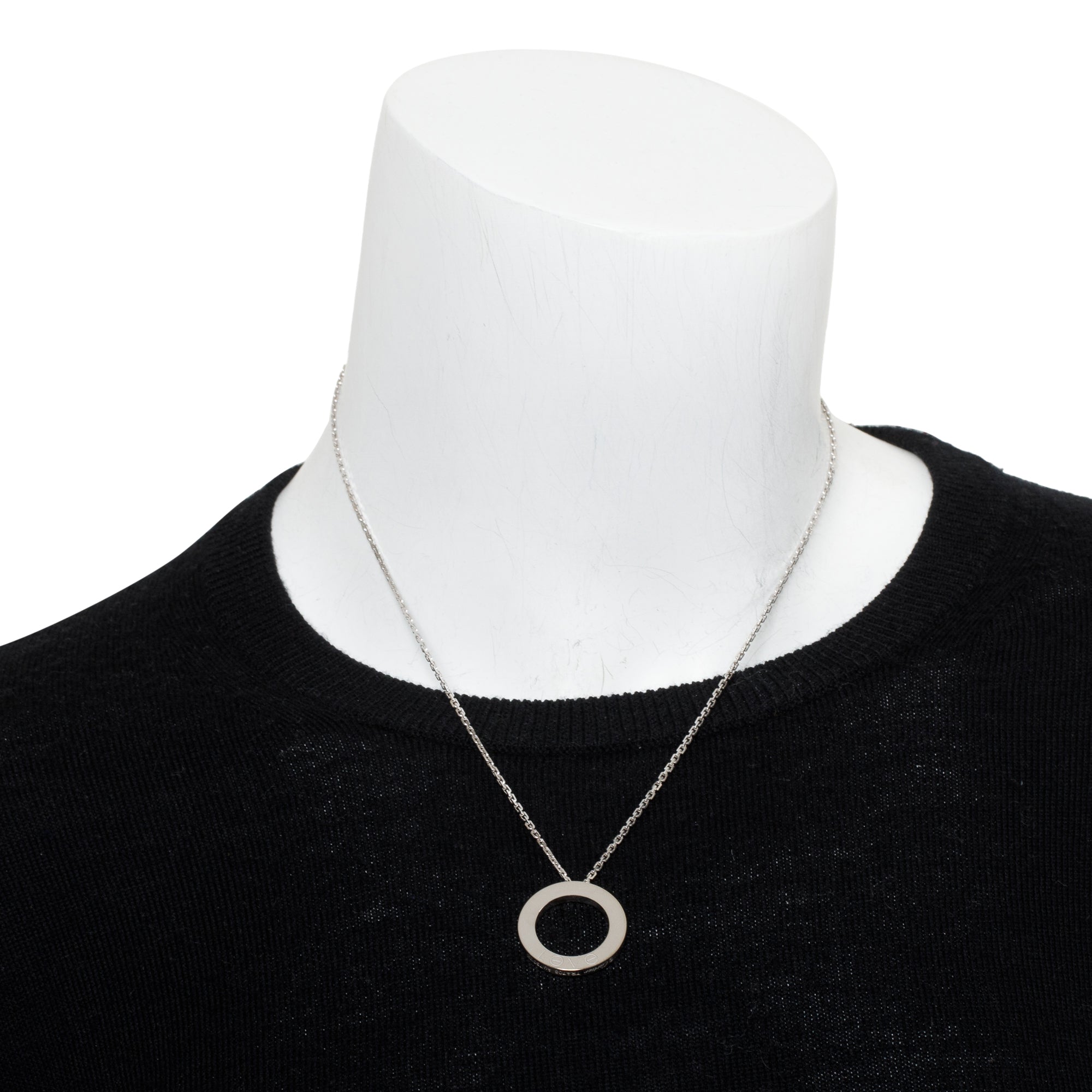 Cartier 18k White Gold Love Pendant Necklace