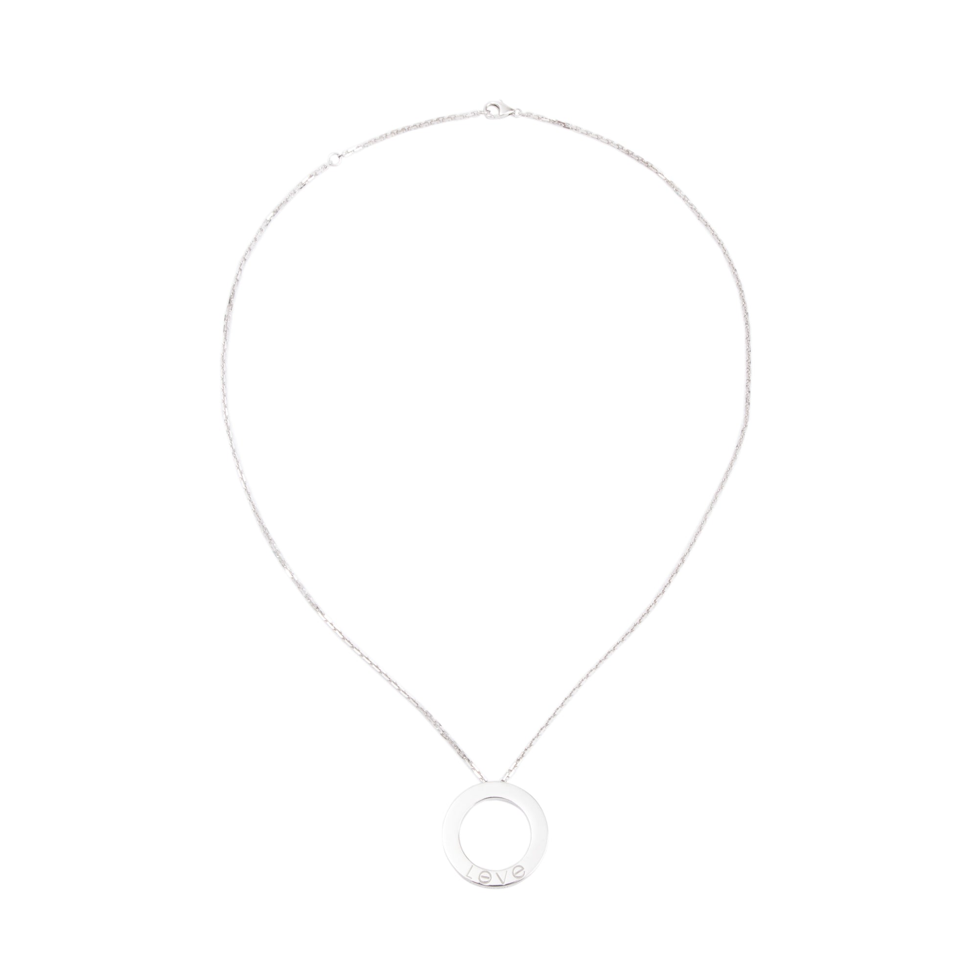 Cartier 18k White Gold Love Pendant Necklace