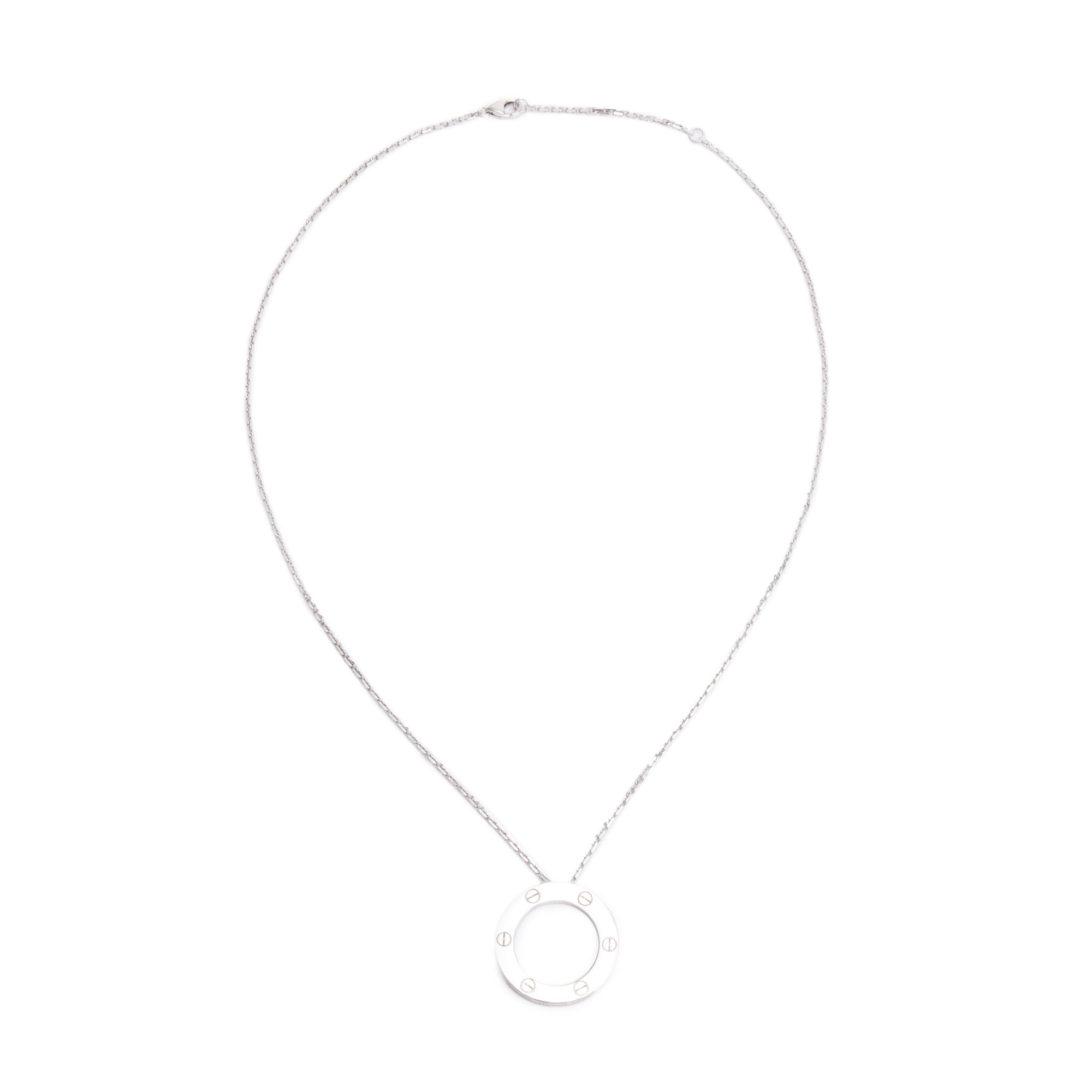 Cartier 18k White Gold Love Pendant Necklace
