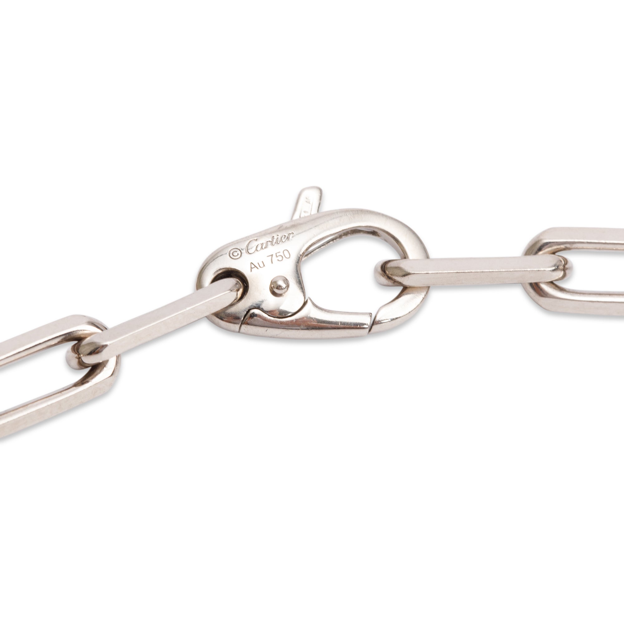 Cartier 18k White Gold Santos de Cartier Necklace