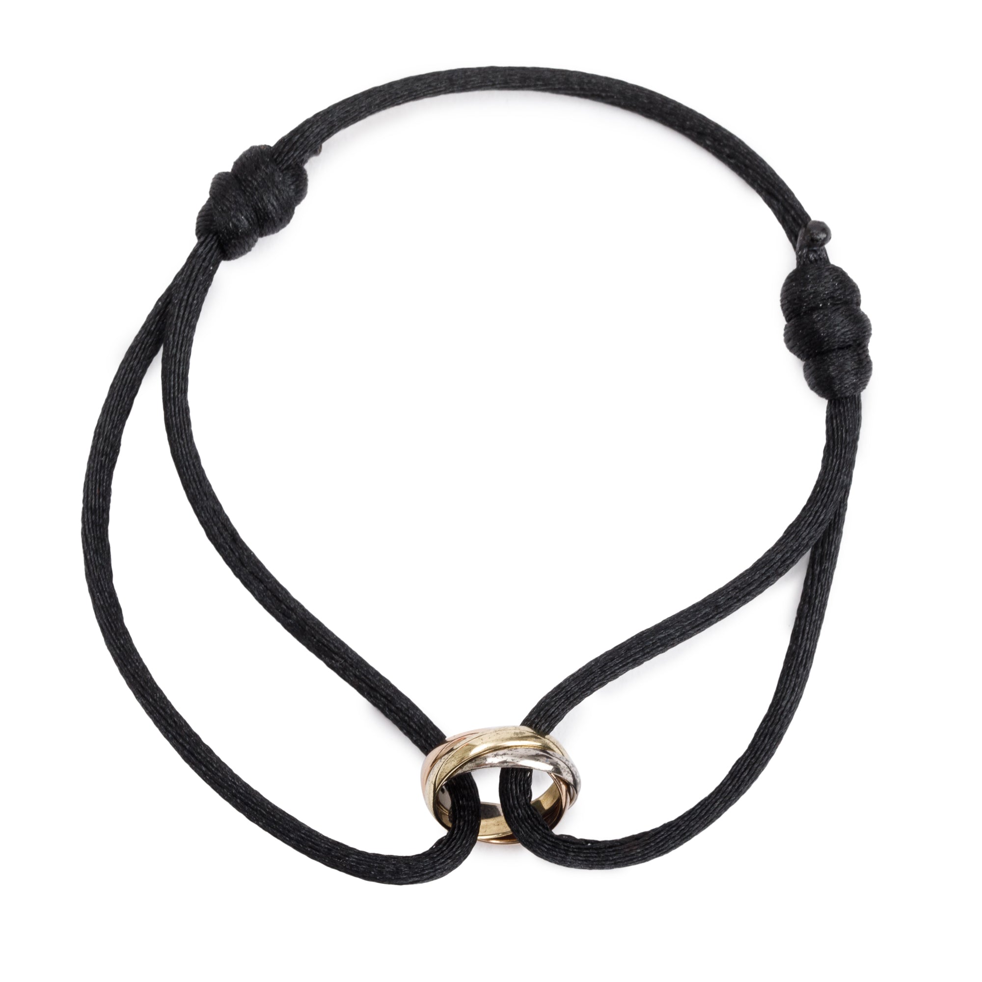 Cartier 18k White, Yellow & Rose Gold Trinity Cord Bracelet