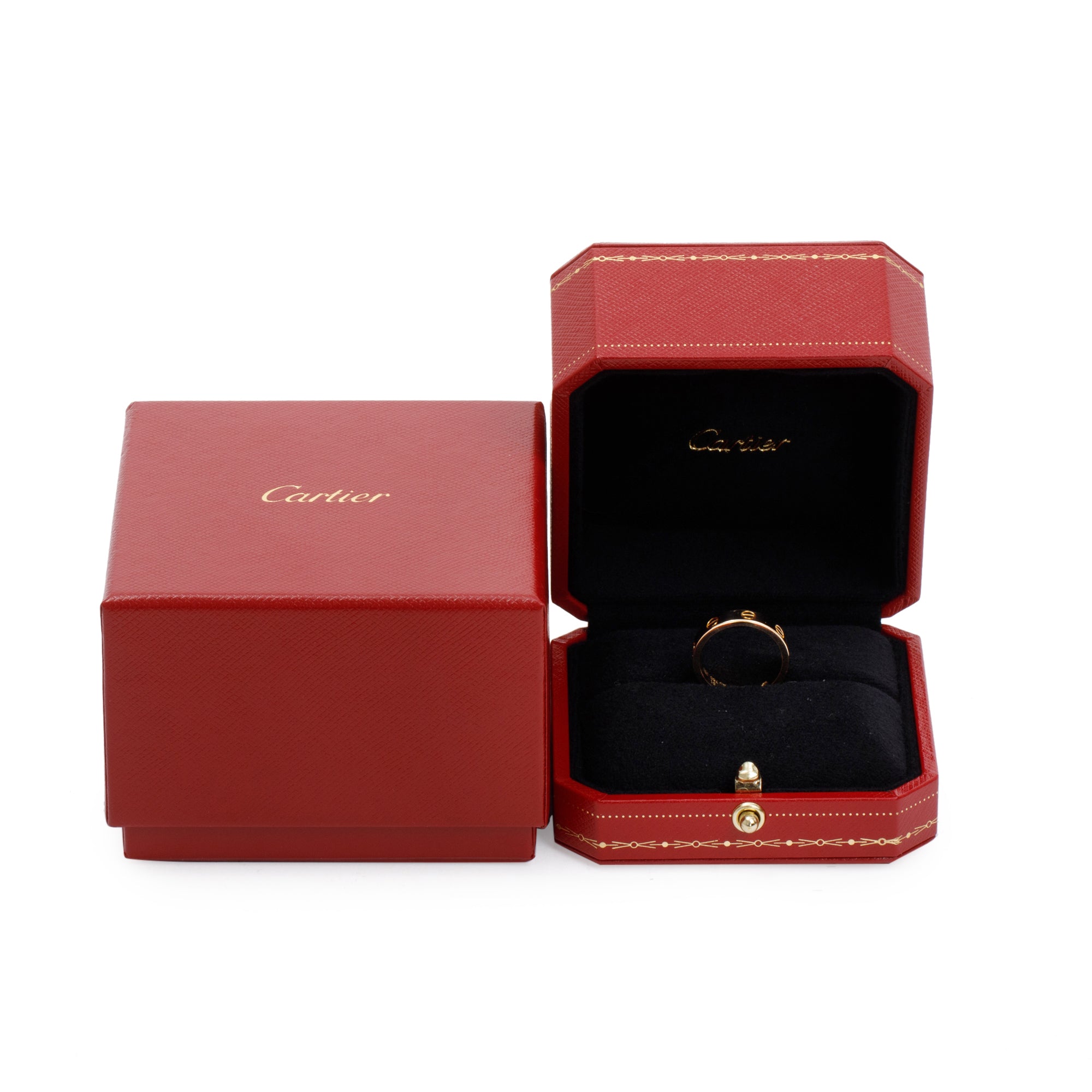 Cartier 18k Yellow Gold 1 Diamond 4 MM Love Wedding Band Ring, Size 51 5.75 w/ Box