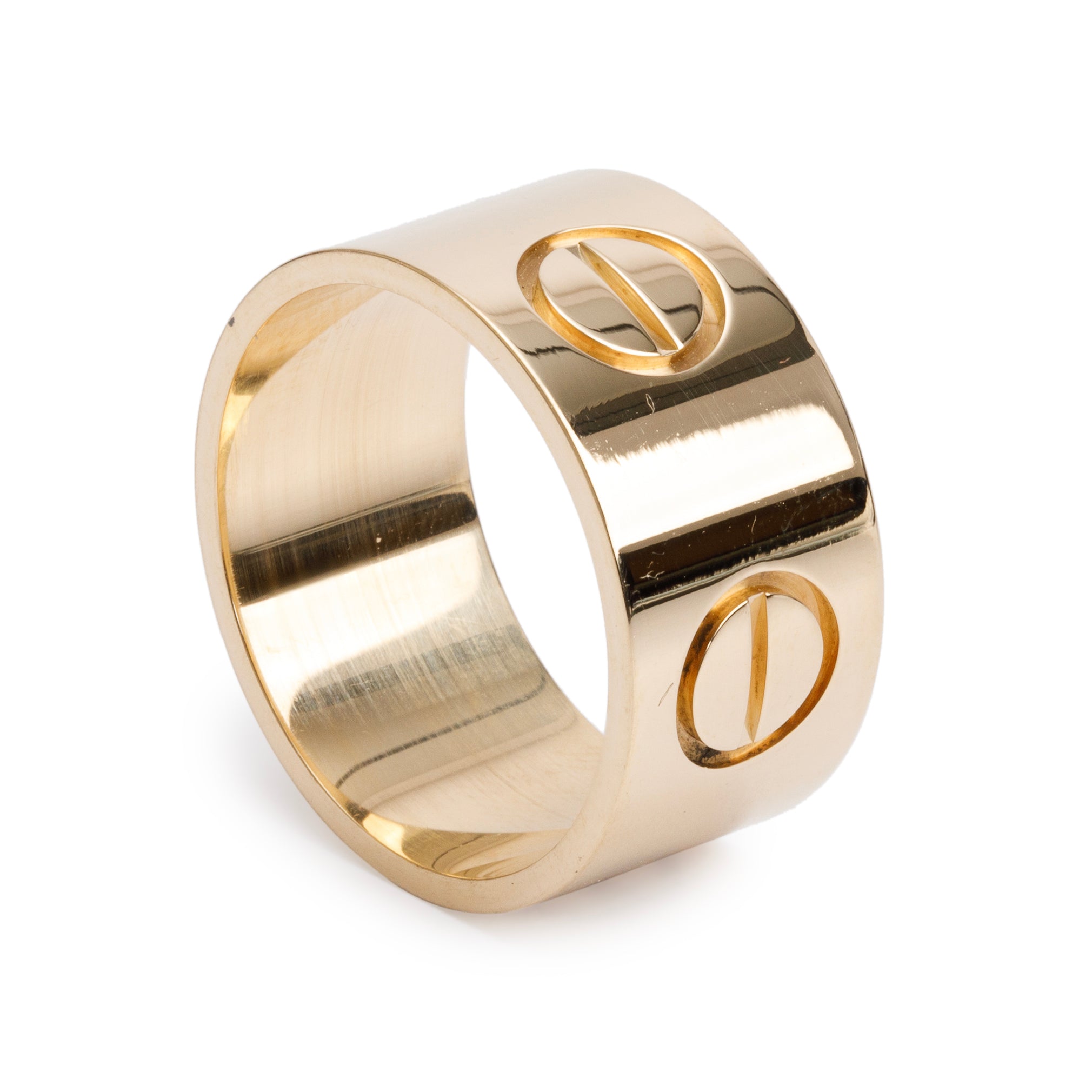 Cartier 18k Yellow Gold 11 MM Love Ring, Size 62 10
