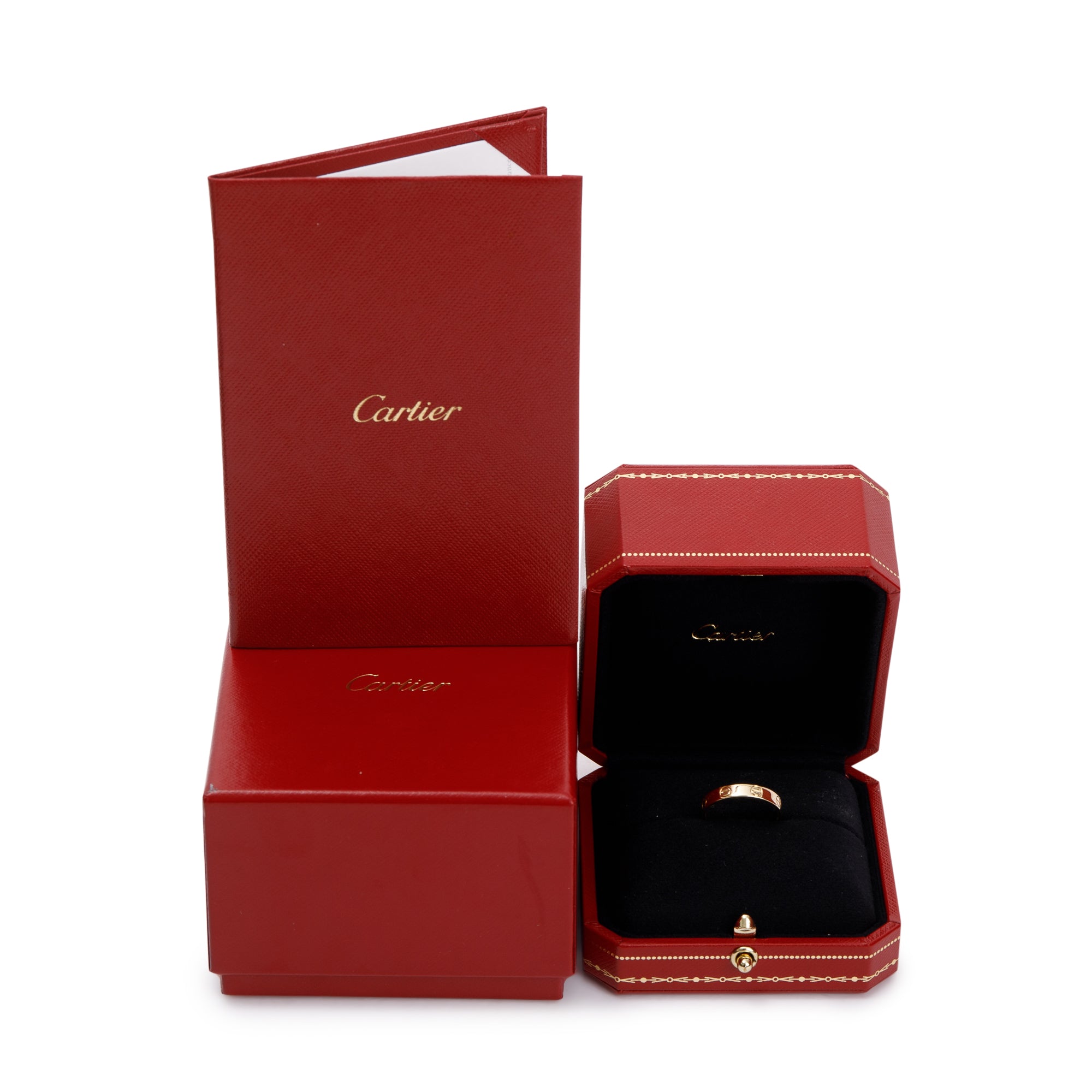 Cartier 18k Yellow Gold 3.6 MM Love Wedding Band Ring, Size 48 4.5 w/ Box & Certificate