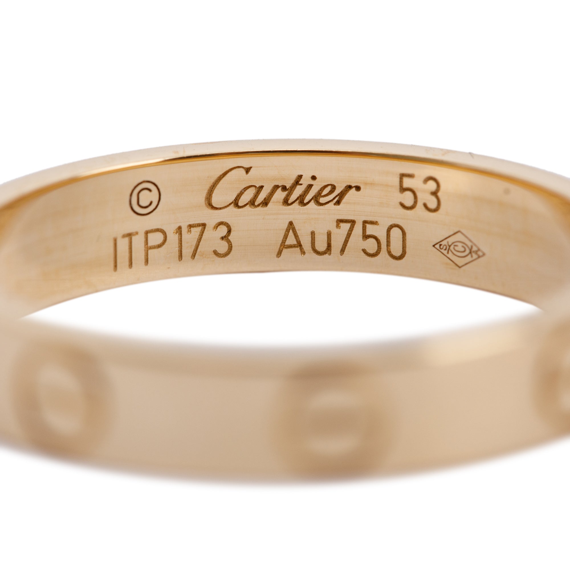 Cartier 18k Yellow Gold 3.6 mm Love Wedding Band Ring