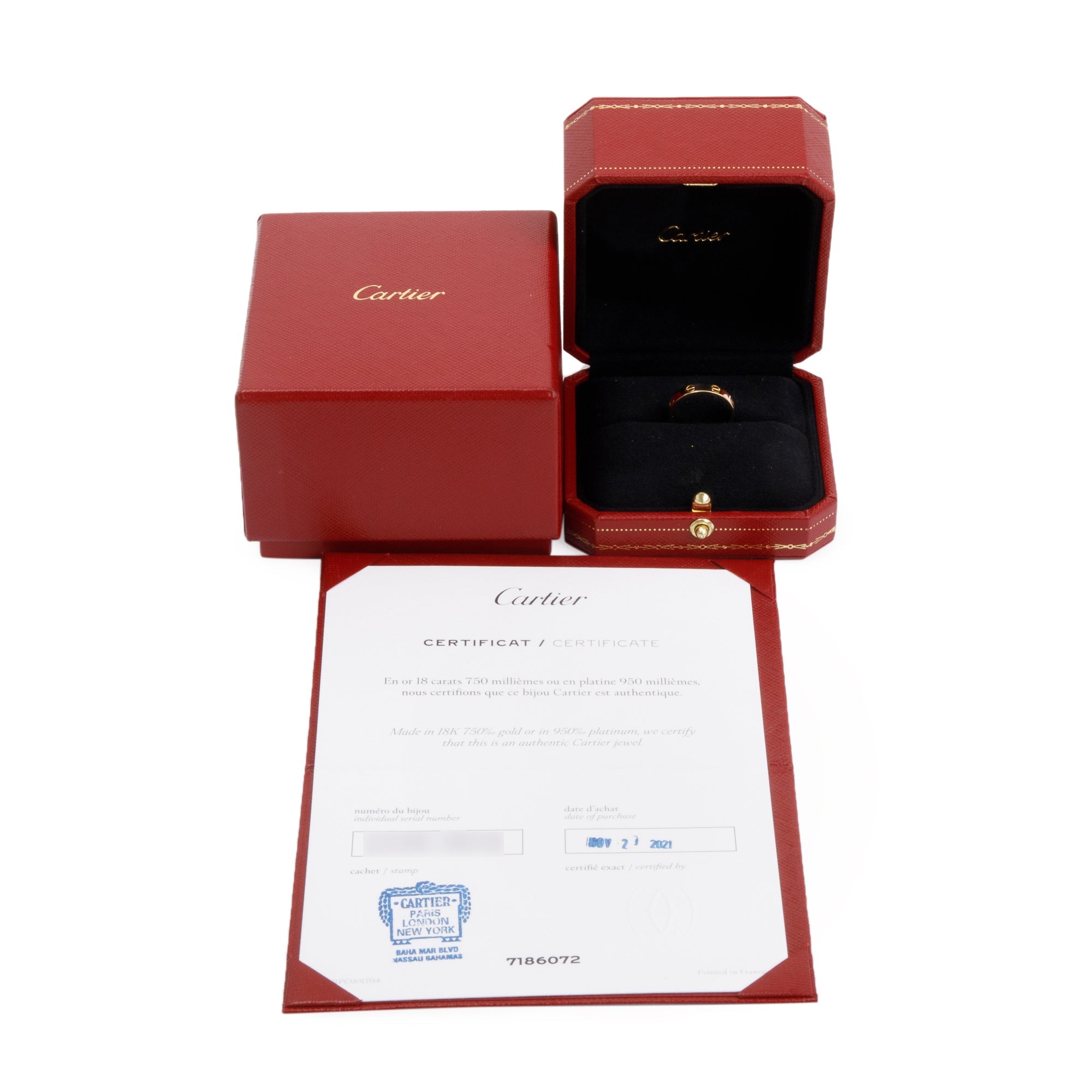 Cartier 18k Yellow Gold 3.6 mm Love Wedding Band Ring, Size 51 5.75 w/ Box & Certificate