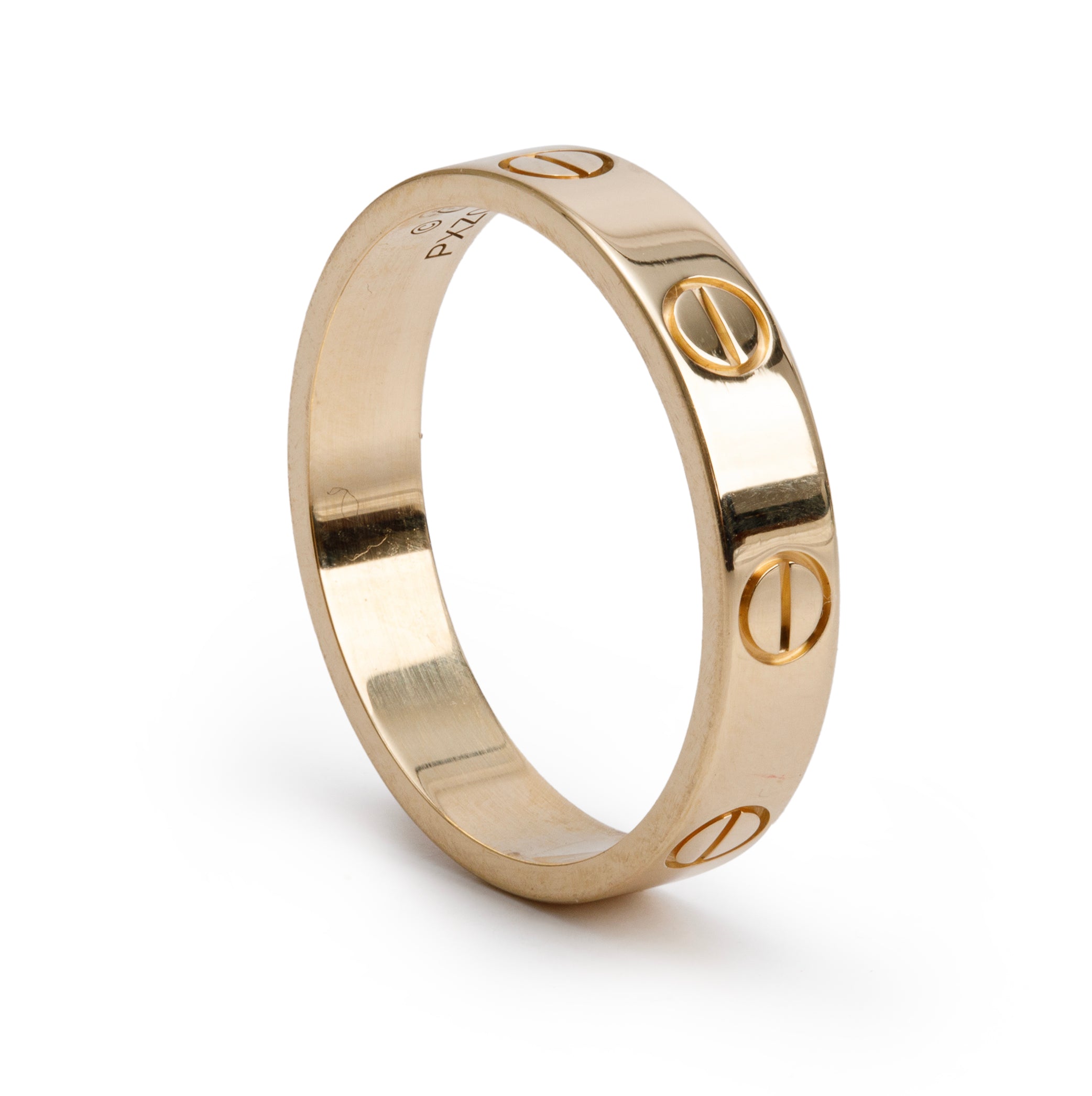 Cartier 18k Yellow Gold 3.6 mm Love Wedding Band Ring, Size 52 6