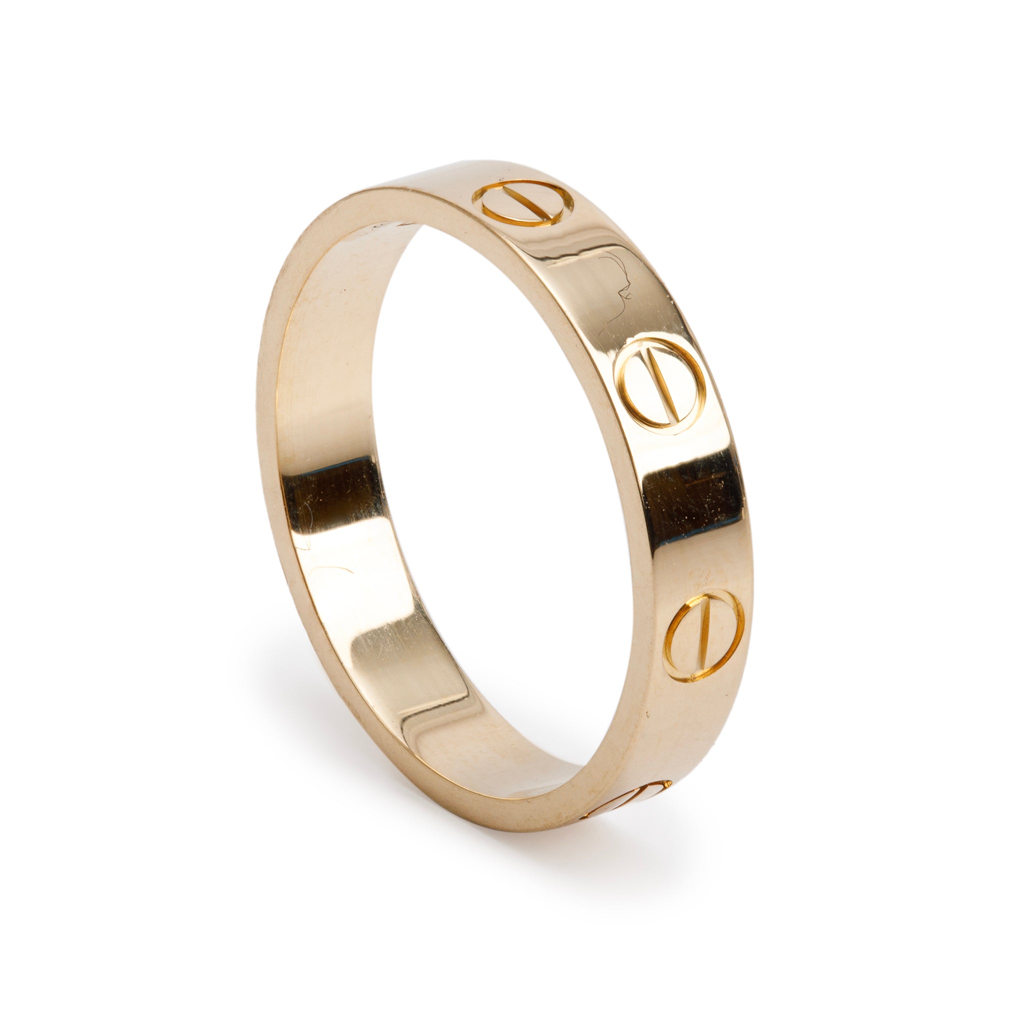Cartier 18k Yellow Gold 3.6 mm Love Wedding Band Ring, Size 52 6