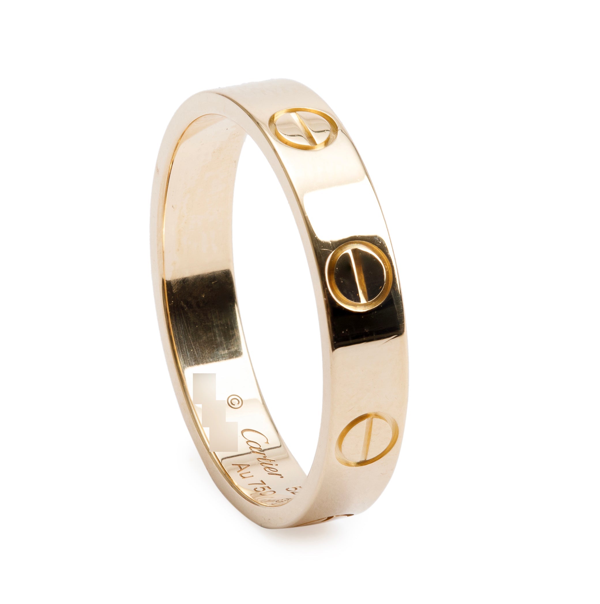Cartier 18k Yellow Gold 3.6 mm Love Wedding Band Ring, Size 52 6 w/ Box