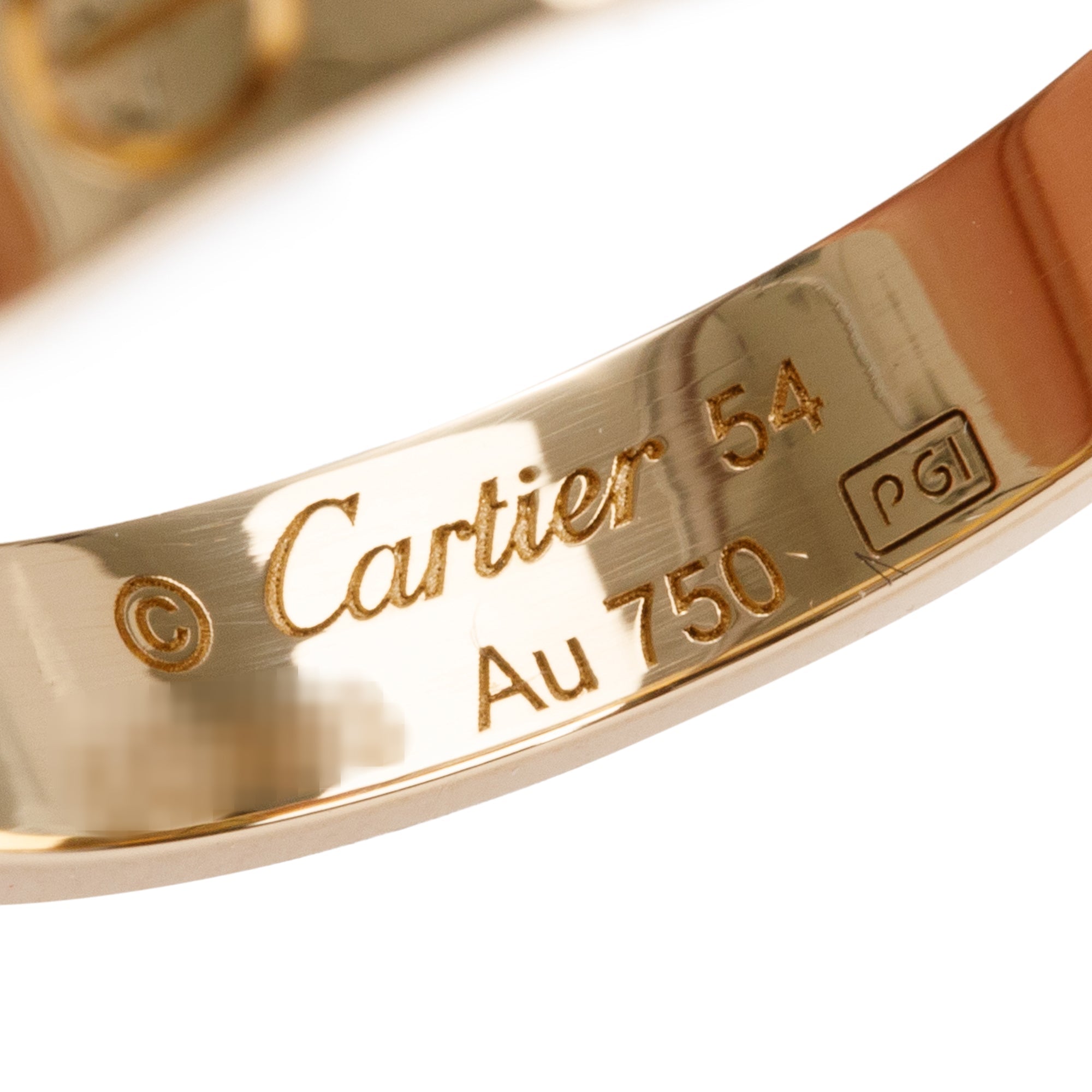 Cartier 18k Yellow Gold 3.6 mm Love Wedding Band Ring, Size 54 6.75