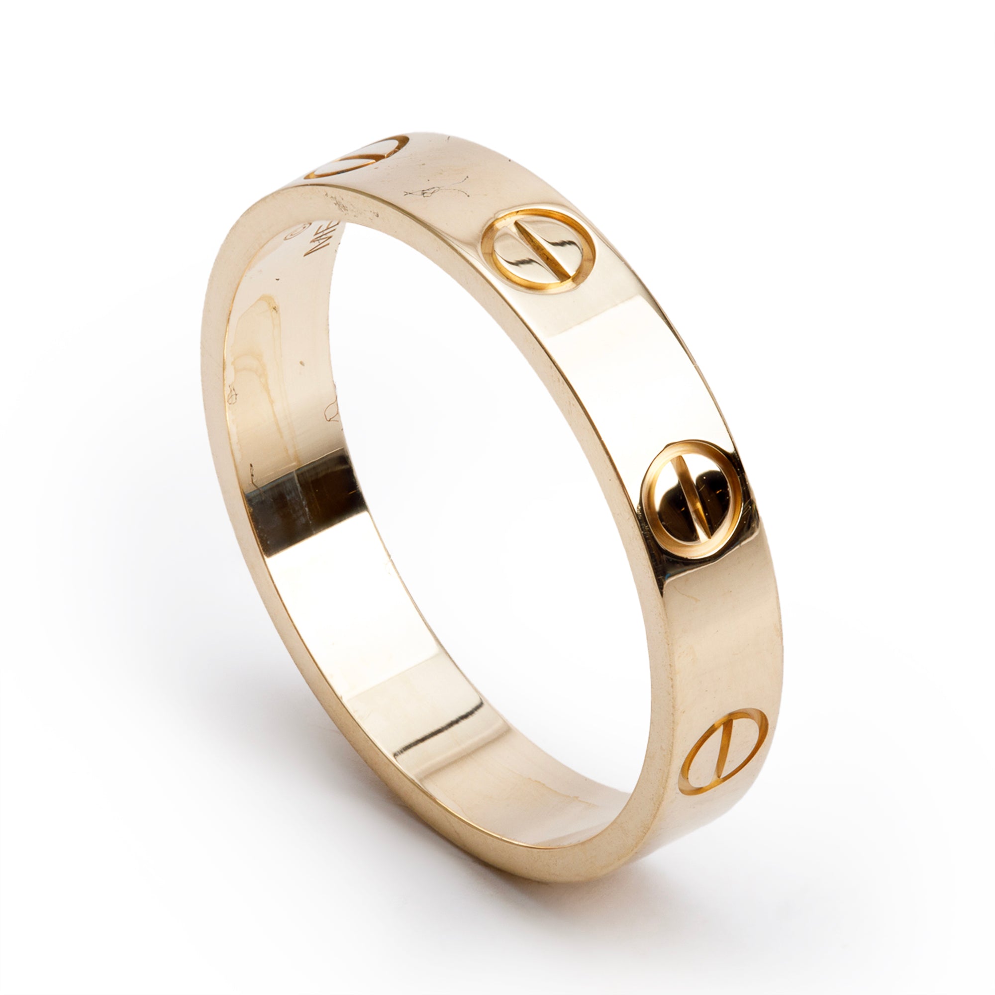 Cartier 18k Yellow Gold 3.6 mm Love Wedding Band Ring, Size 54 6.75 w/ Box & Certificate