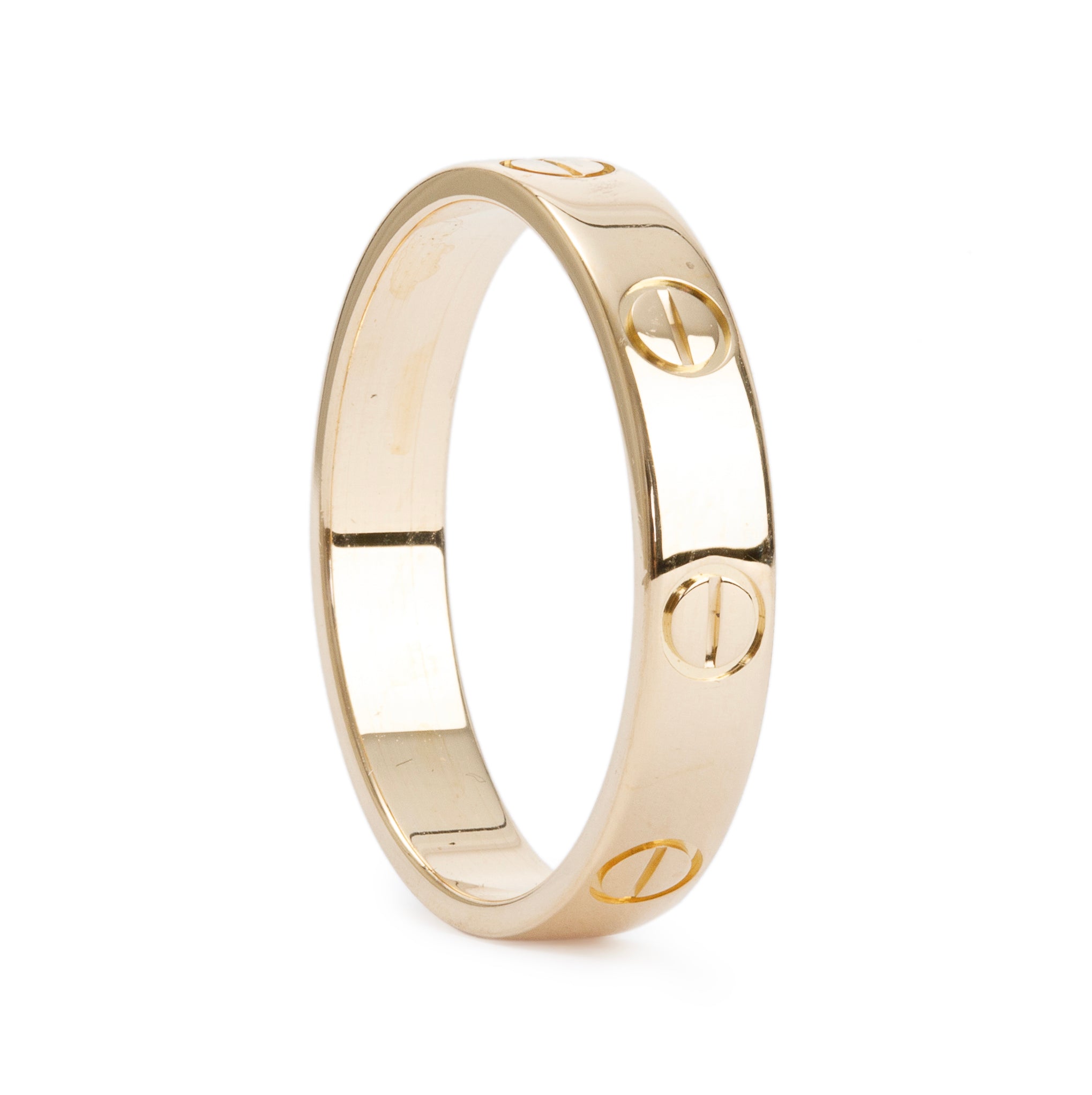 Cartier 18k Yellow Gold 3.6 mm Love Wedding Band Ring, Size 54 7