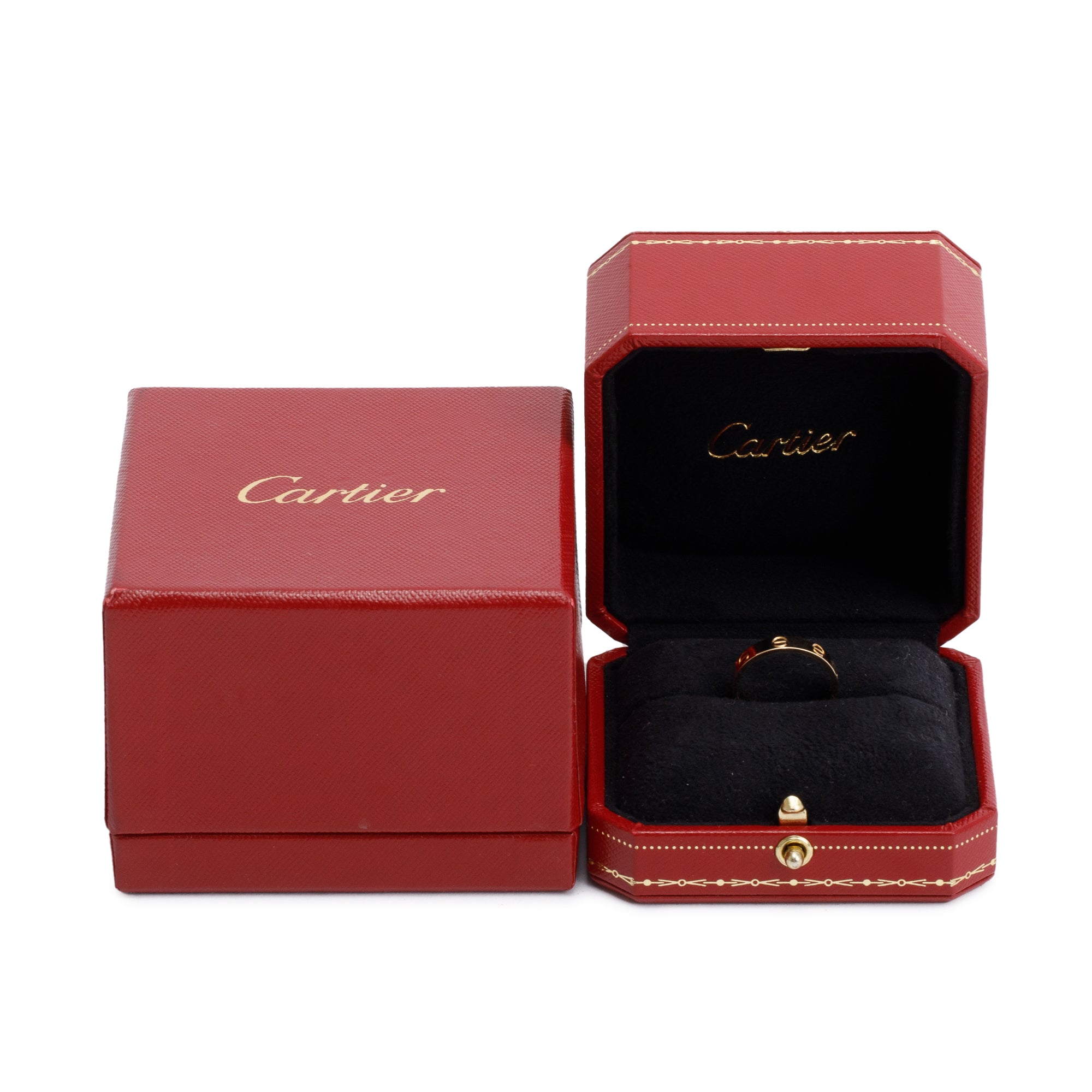 Cartier 18k Yellow Gold 3.6 mm Love Wedding Band Ring, Size 55 7.25 w/ Box