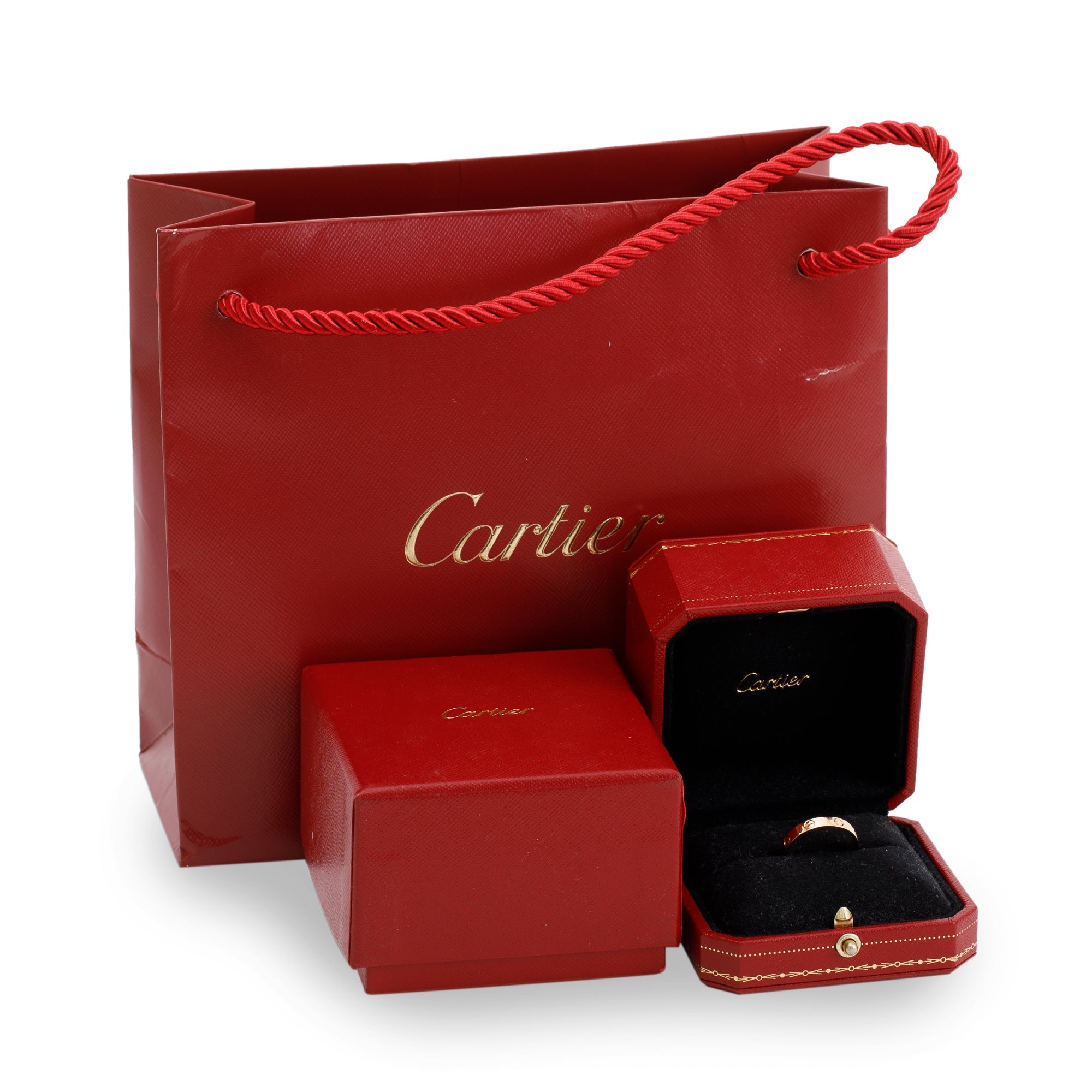 Cartier 18k Yellow Gold 3.6 mm Love Wedding Band Ring w/ Box & Certificate