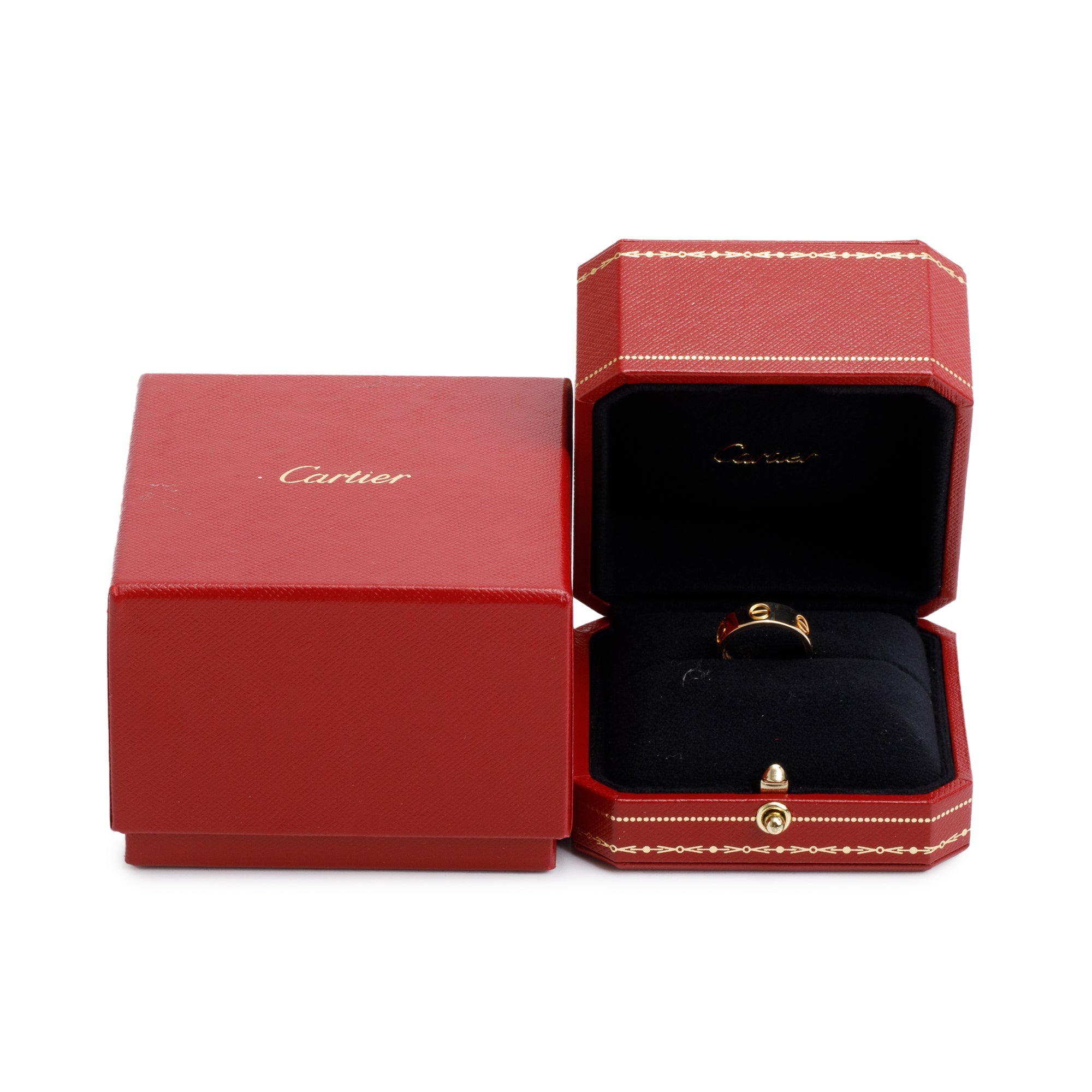 Cartier 18k Yellow Gold 5.5 MM Love Ring, Size 49 5 w/ Box