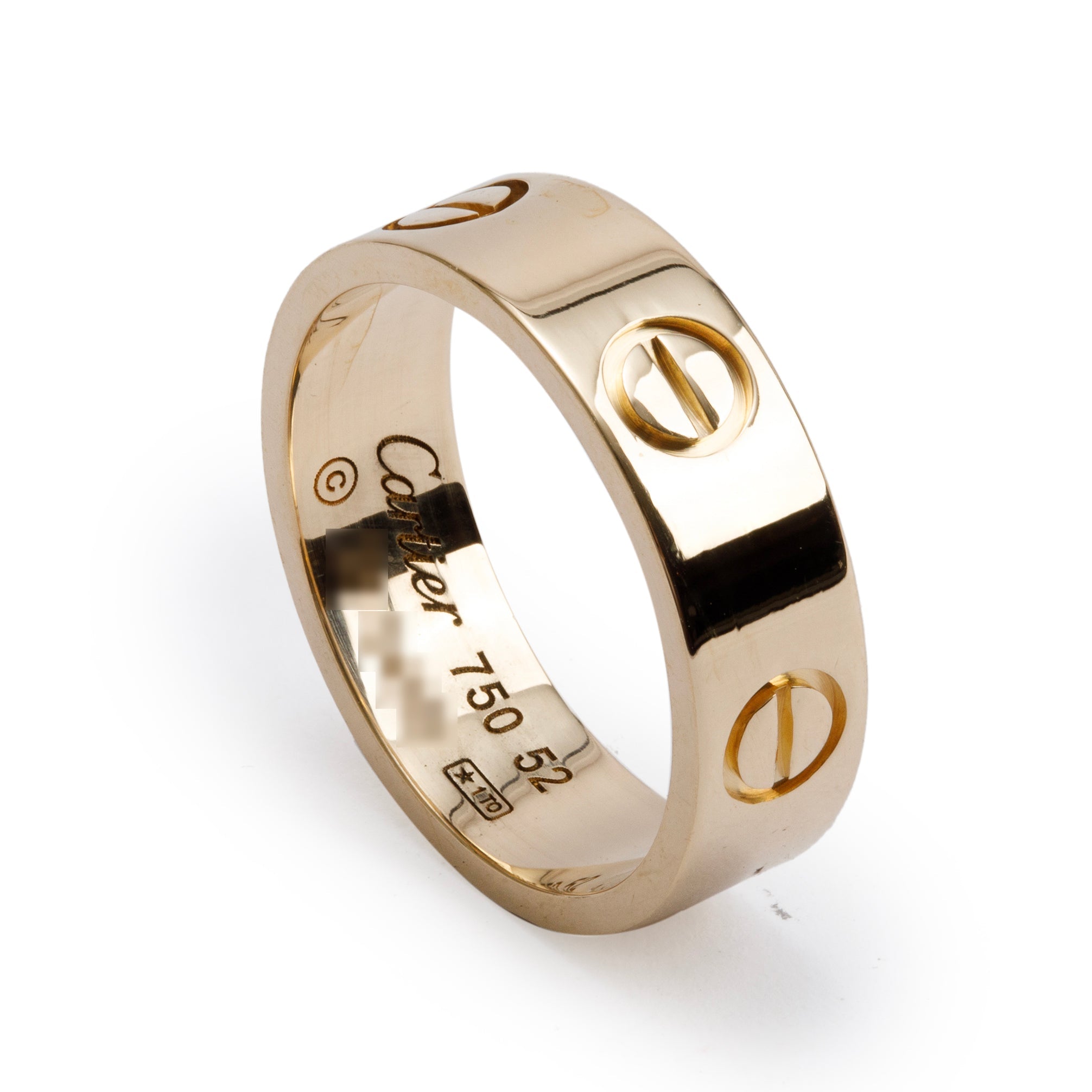 Cartier 18k Yellow Gold 5.5 MM Love Ring, Size 52 6 w/ Box & Certificate