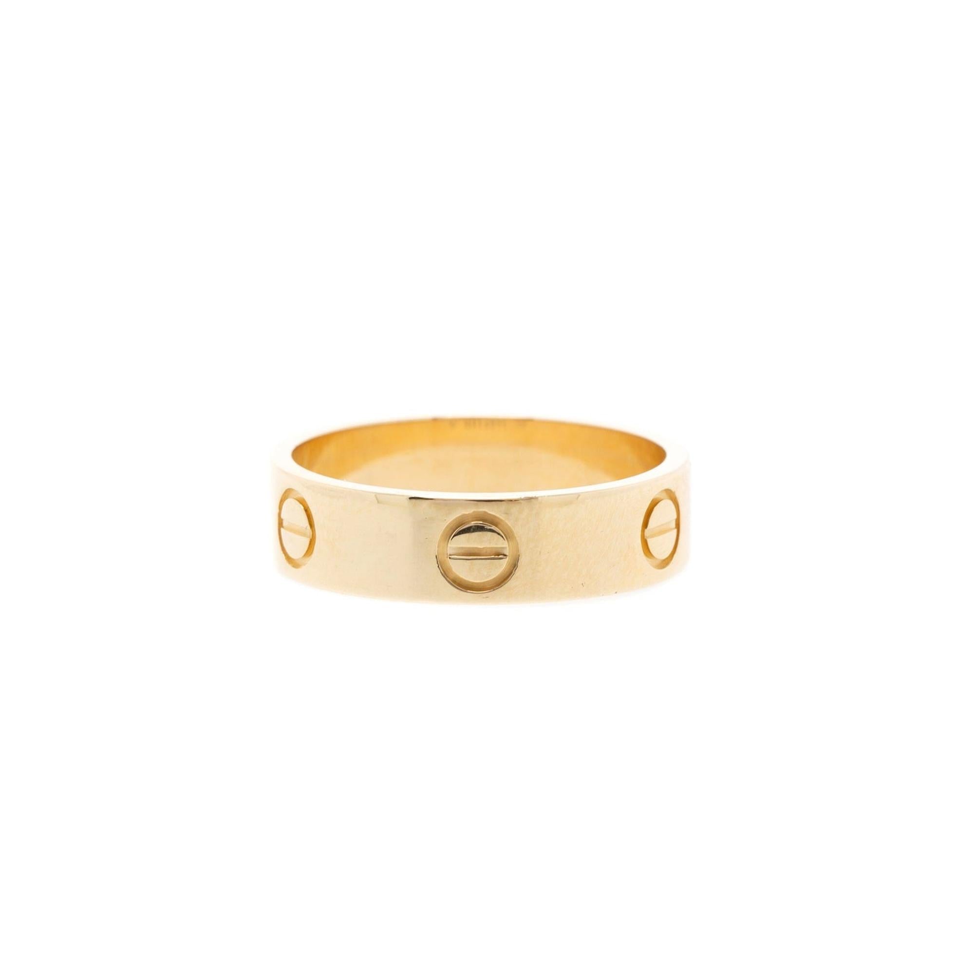 Cartier 18k Yellow Gold 5.5 MM Love Ring