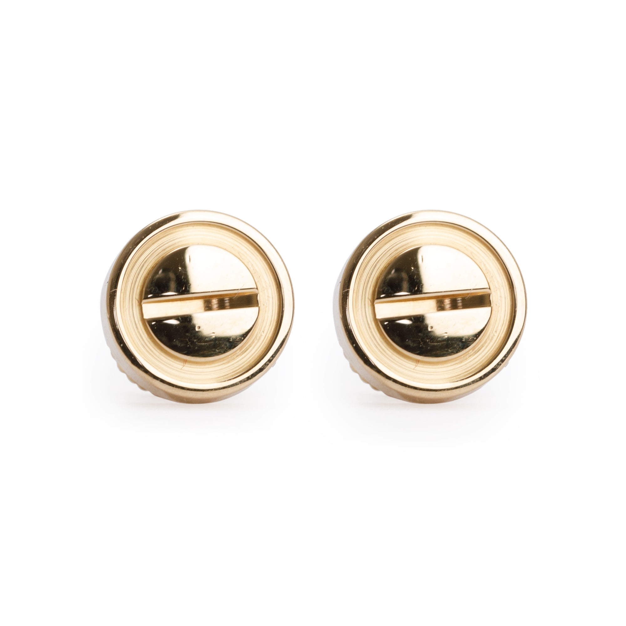 Cartier 18k Yellow Gold 7.2 MM Love Stud Earrings w/ Box