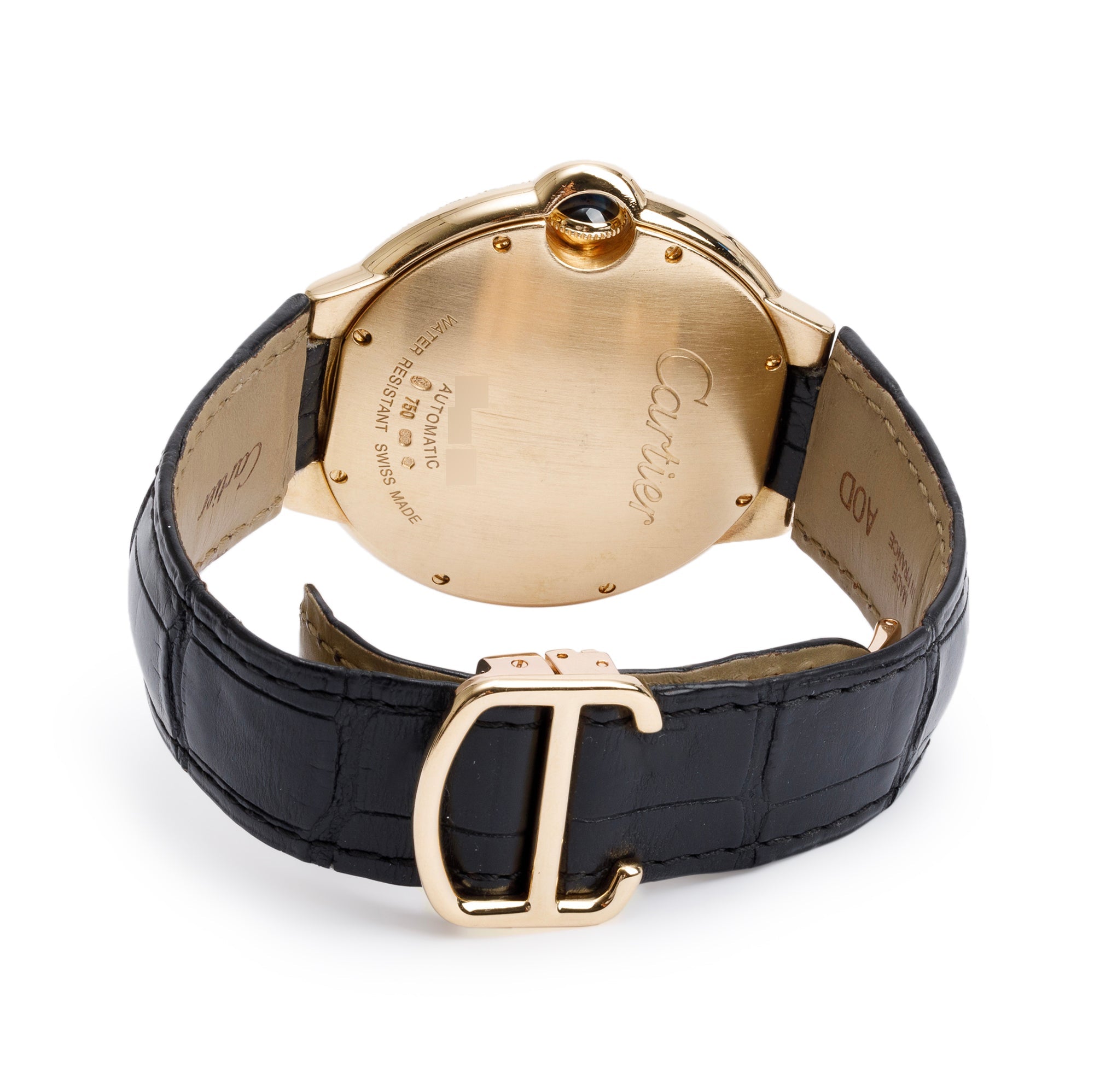 Cartier 18k Yellow Gold Diamond Bezel Ballon Bleu de Cartier 42MM Automatic Watch 2998