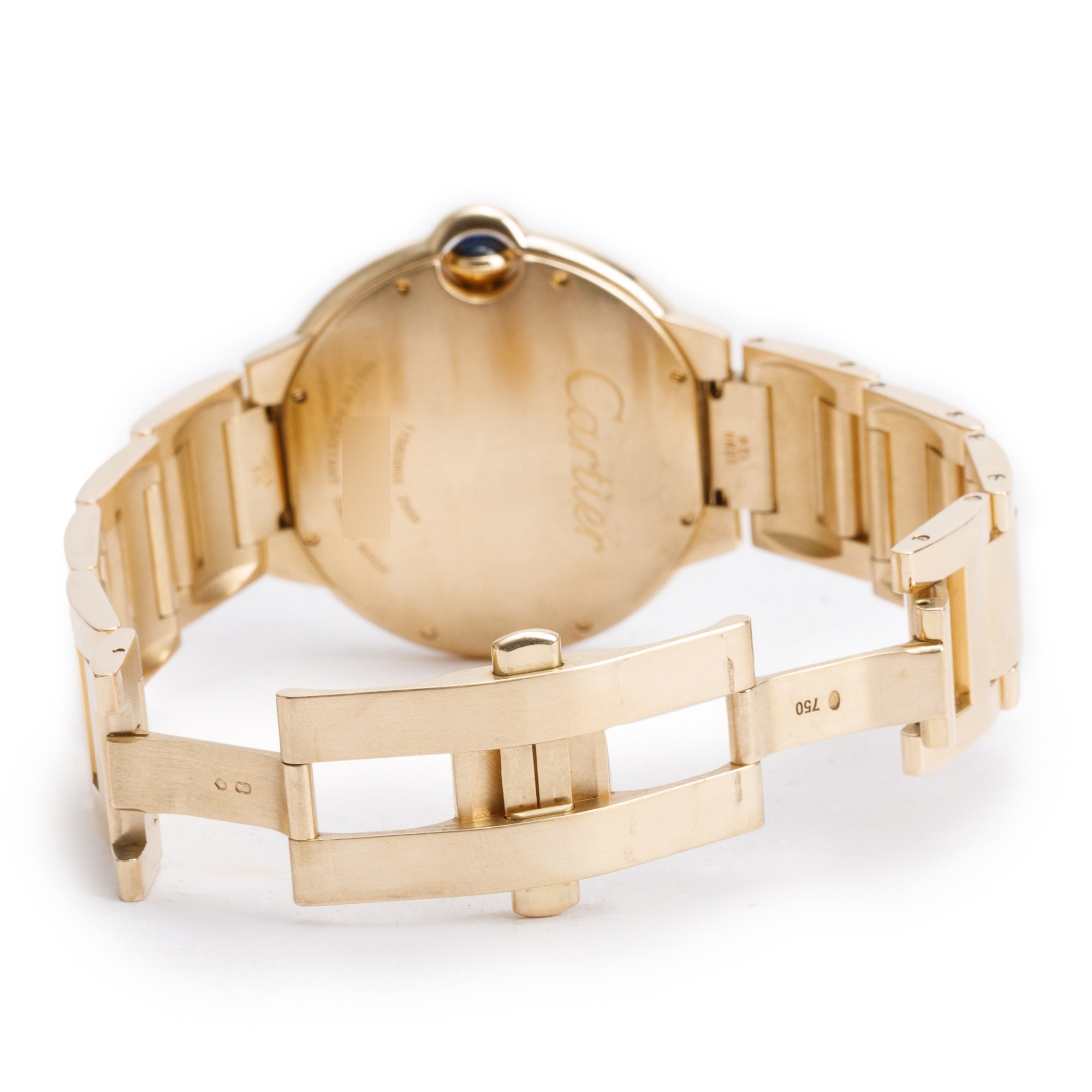 Cartier 18k Yellow Gold Diamond Bezel Ballon Bleu de Cartier 42MM Automatic Watch 2998 w/ Box & Papers