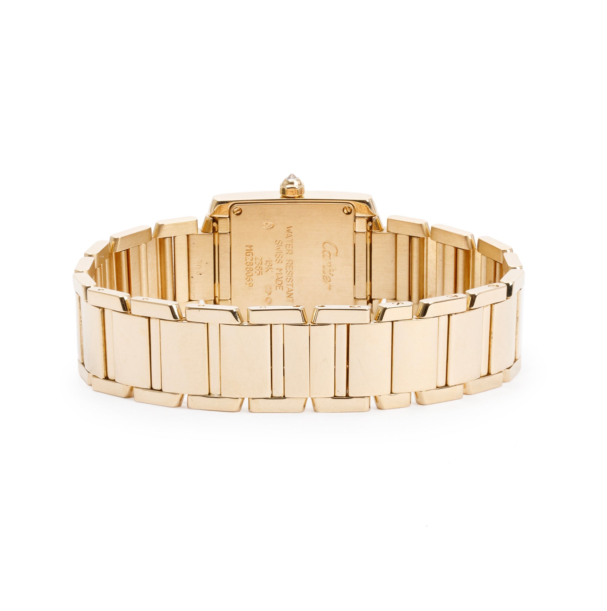 Cartier 18k Yellow Gold & Diamond Tank Francaise Watch