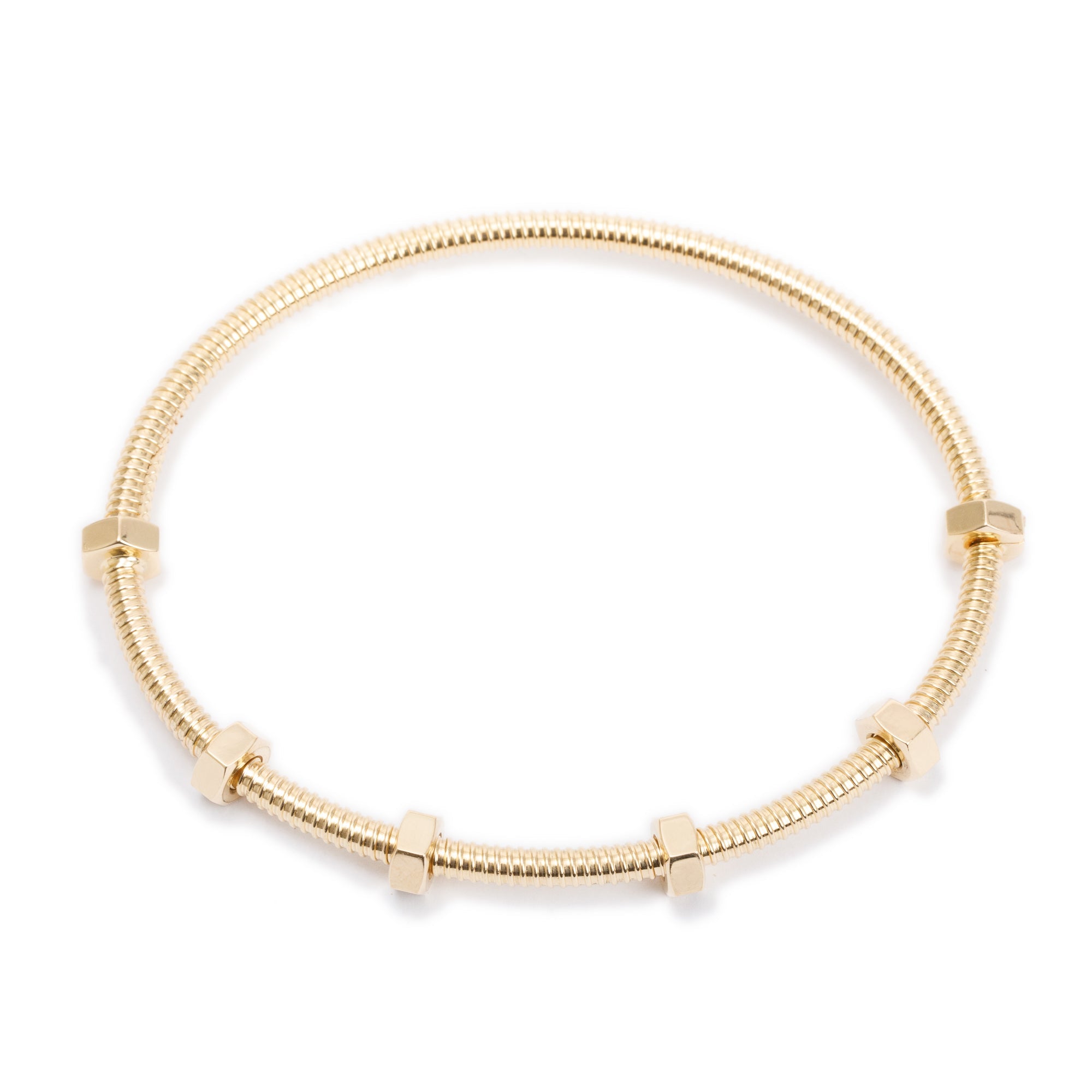 Cartier 18k Yellow Gold Ecrou de Cartier Bracelet, Size 20